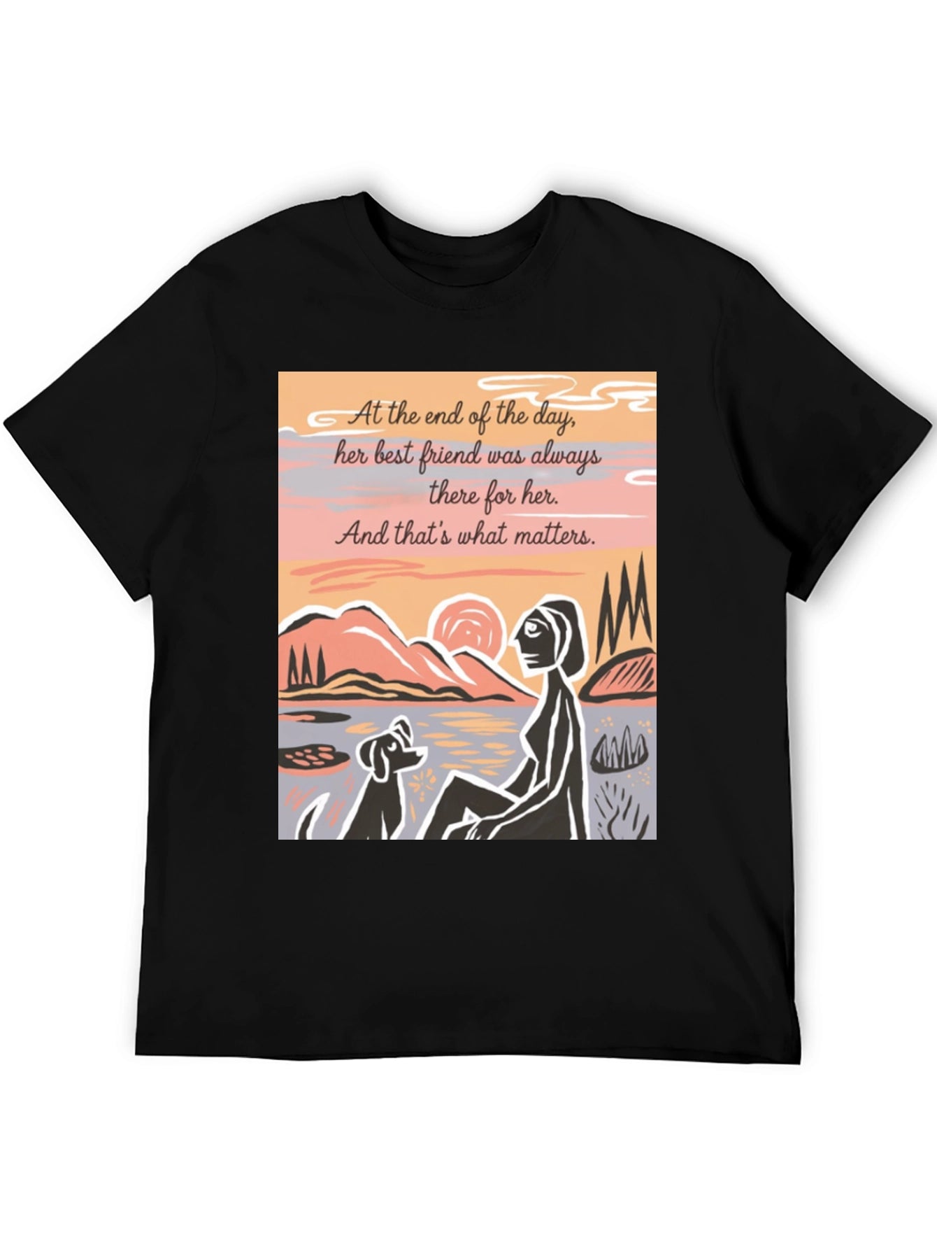 Best Friend Graphic Tee - Unisex Black Shirt