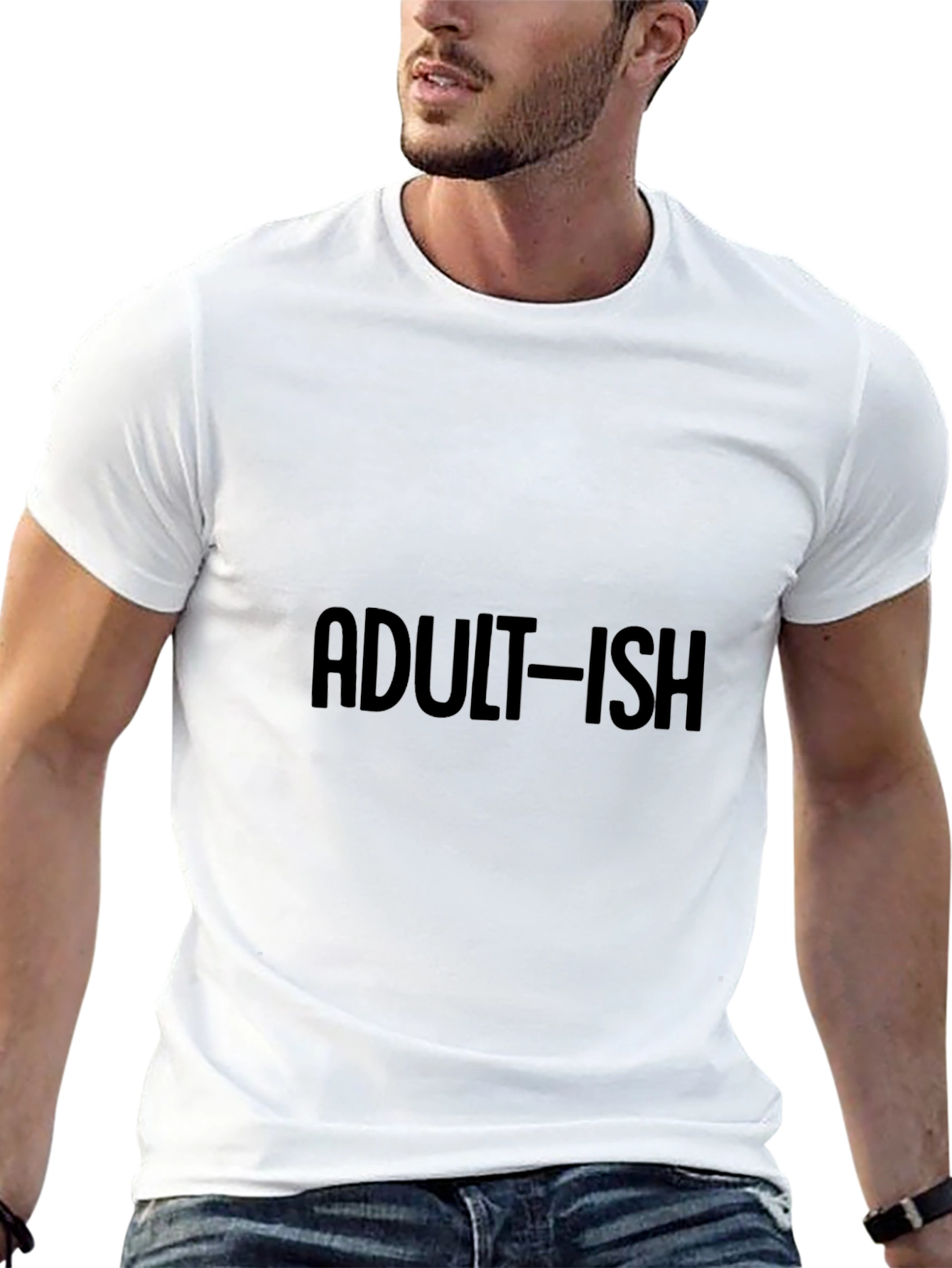 Adult-ish Black T-Shirt - Casual Style
