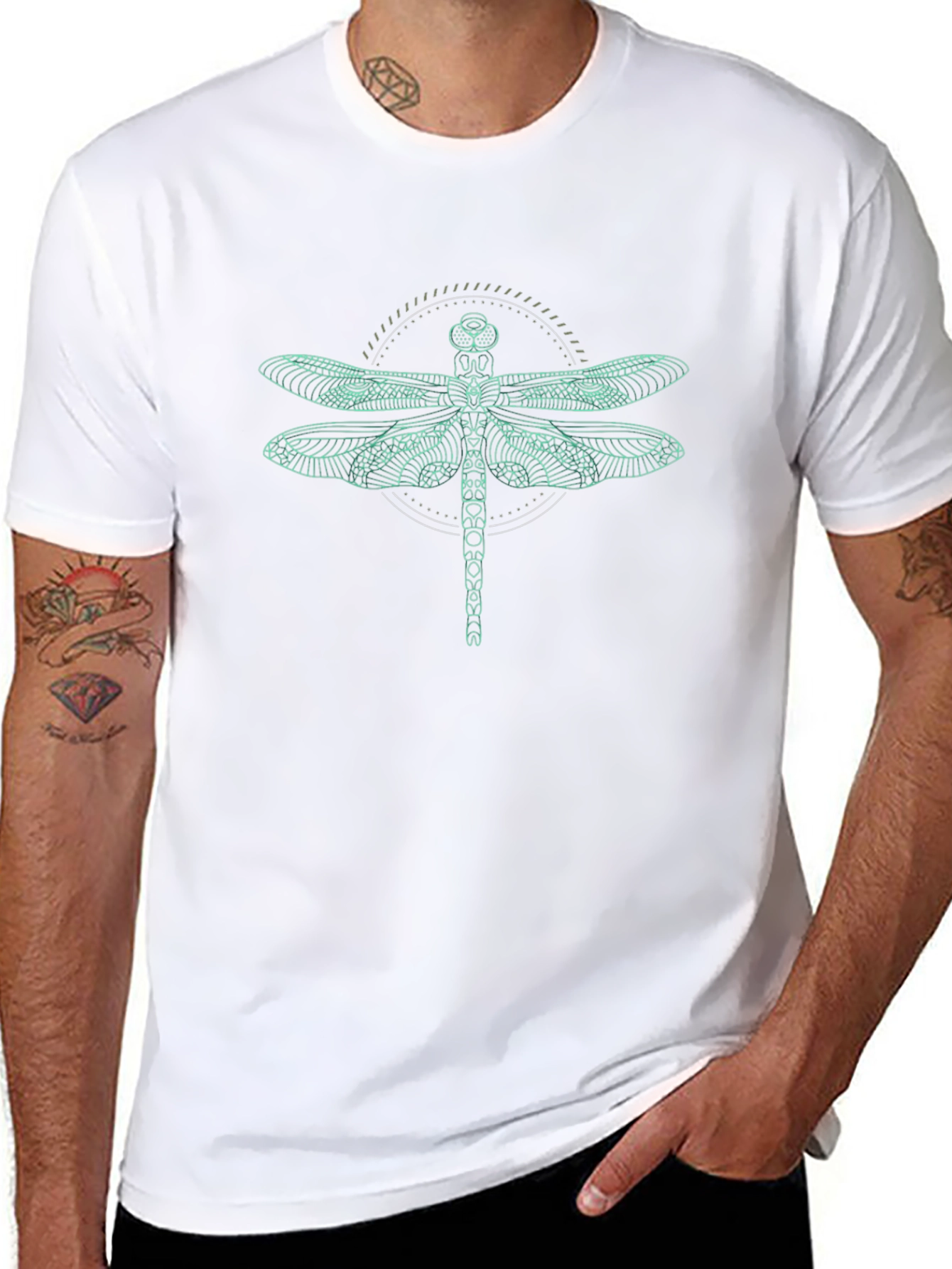 Dragonfly Graphic Black T-Shirt