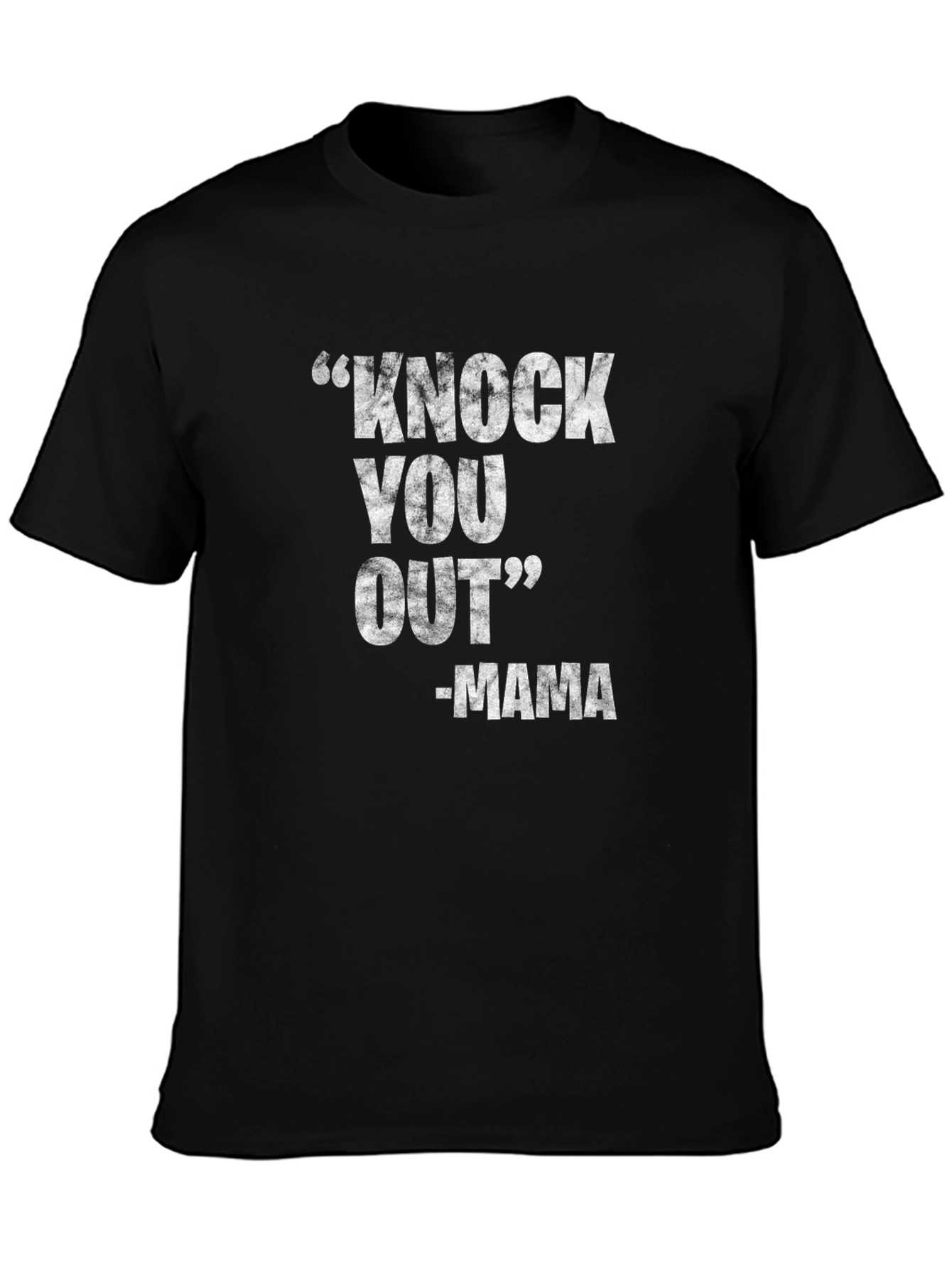 Knock You Out Mama Graphic Tee - Black