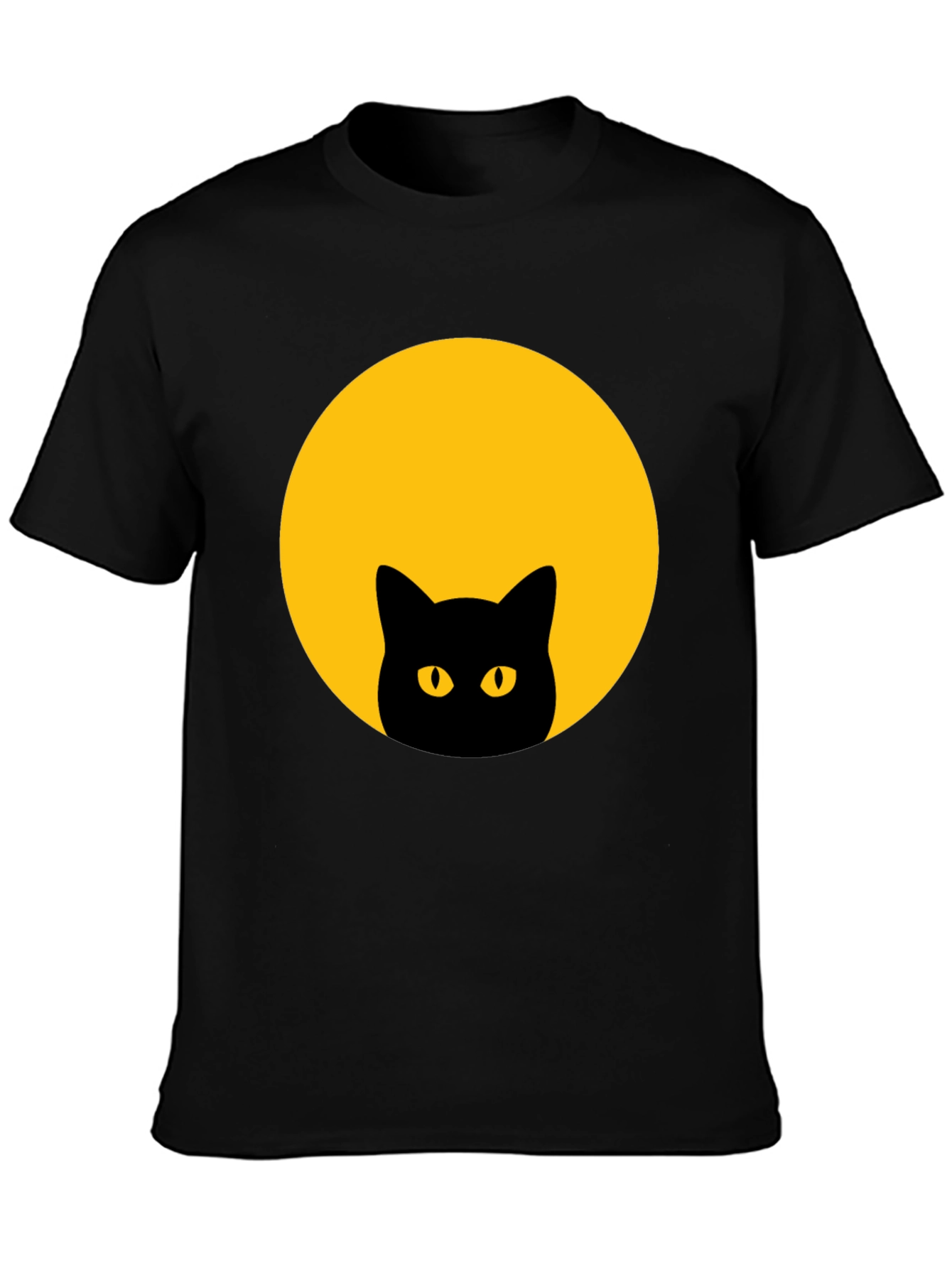Black Cat Moon Graphic T-Shirt