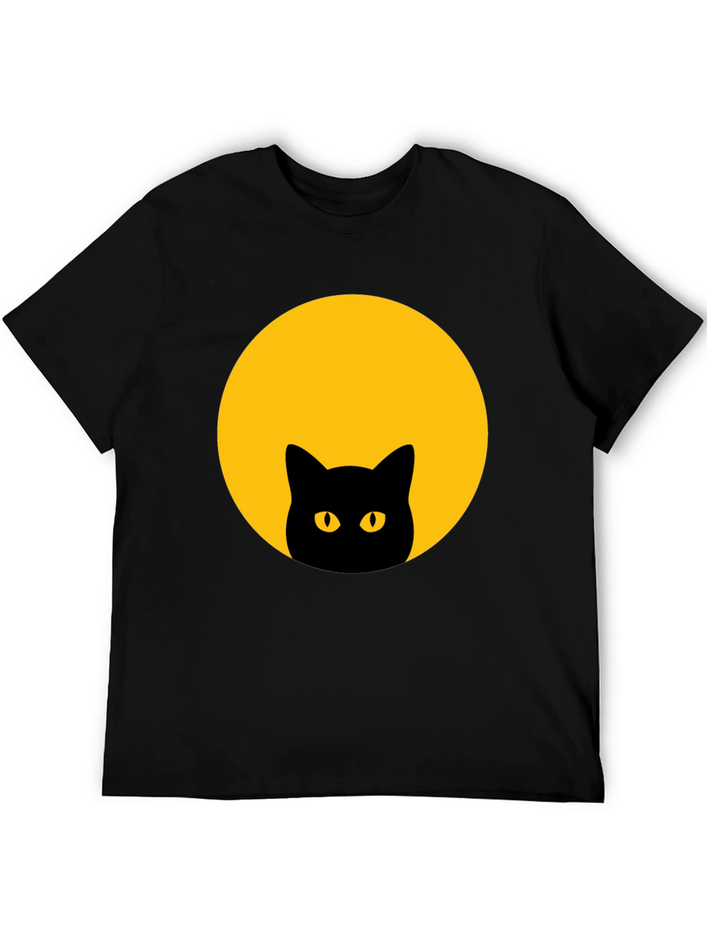 Black Cat Moon Graphic T-Shirt
