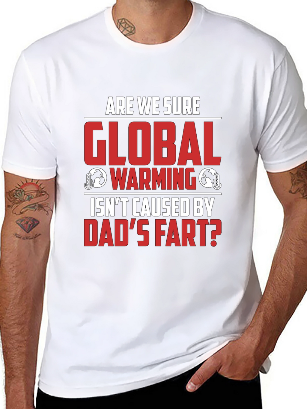Dads Fart Global Warming Humor Tee