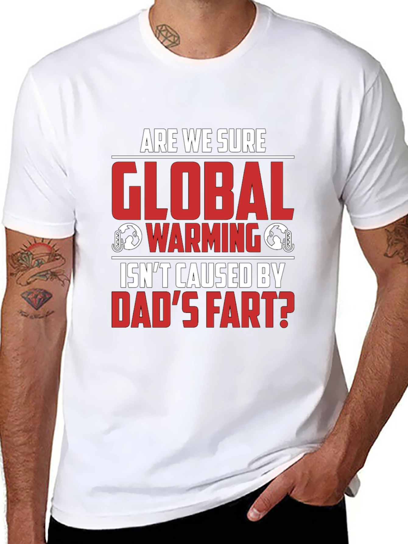 Dads Fart Global Warming Humor Tee