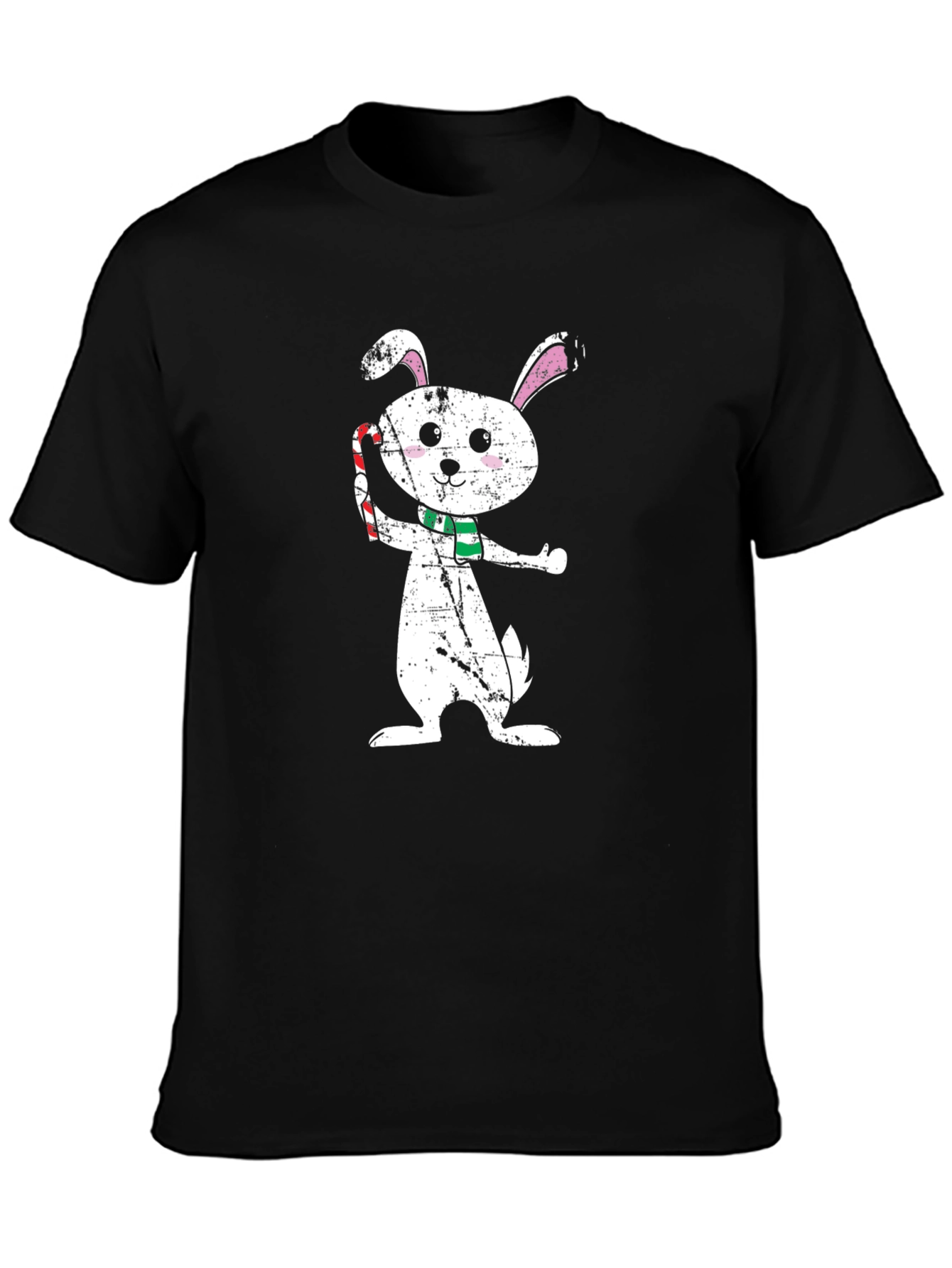 Holiday Bunny Graphic Tee - Festive Style