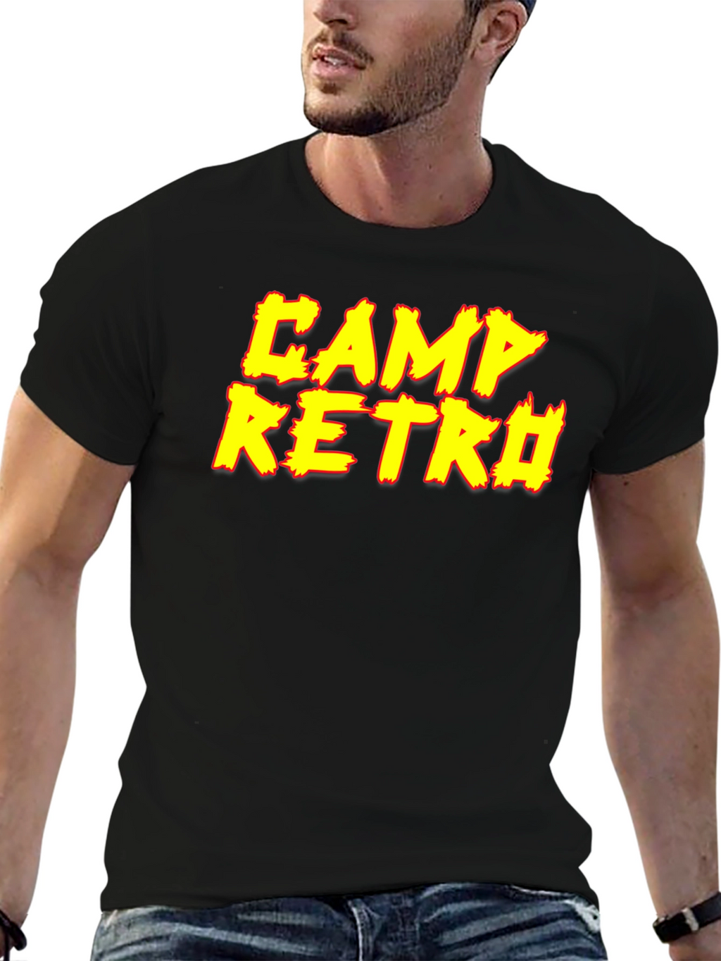Camp Retro Graphic Tee - Black T-Shirt