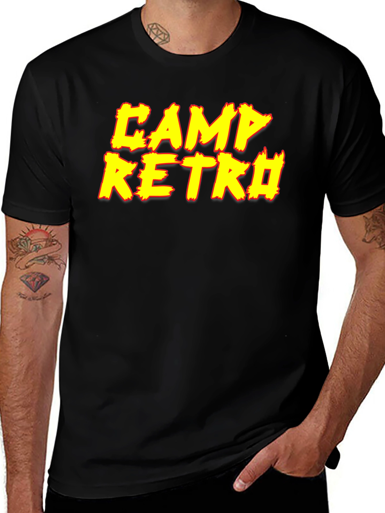 Camp Retro Graphic Tee - Black T-Shirt