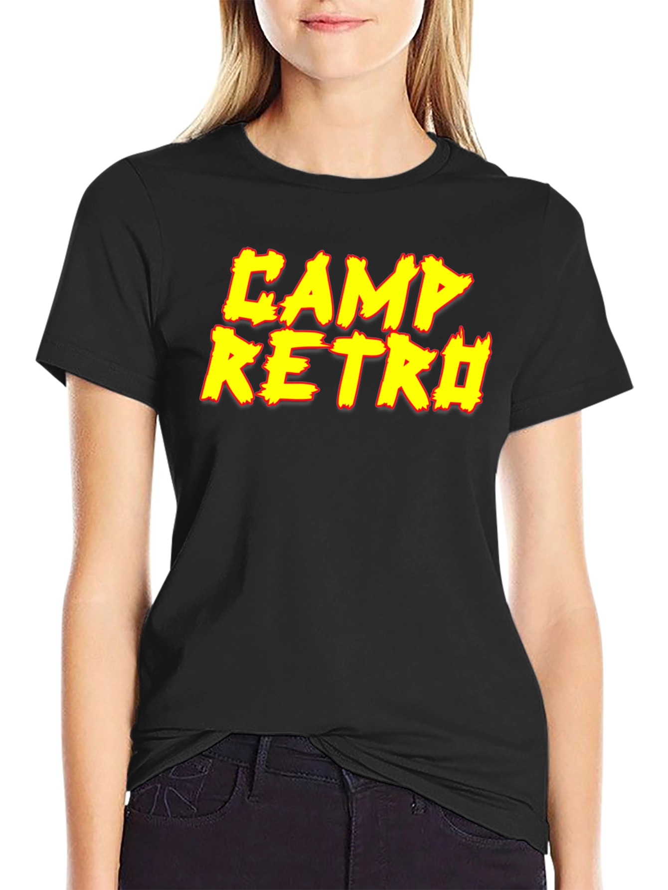 Camp Retro Graphic Tee - Black T-Shirt