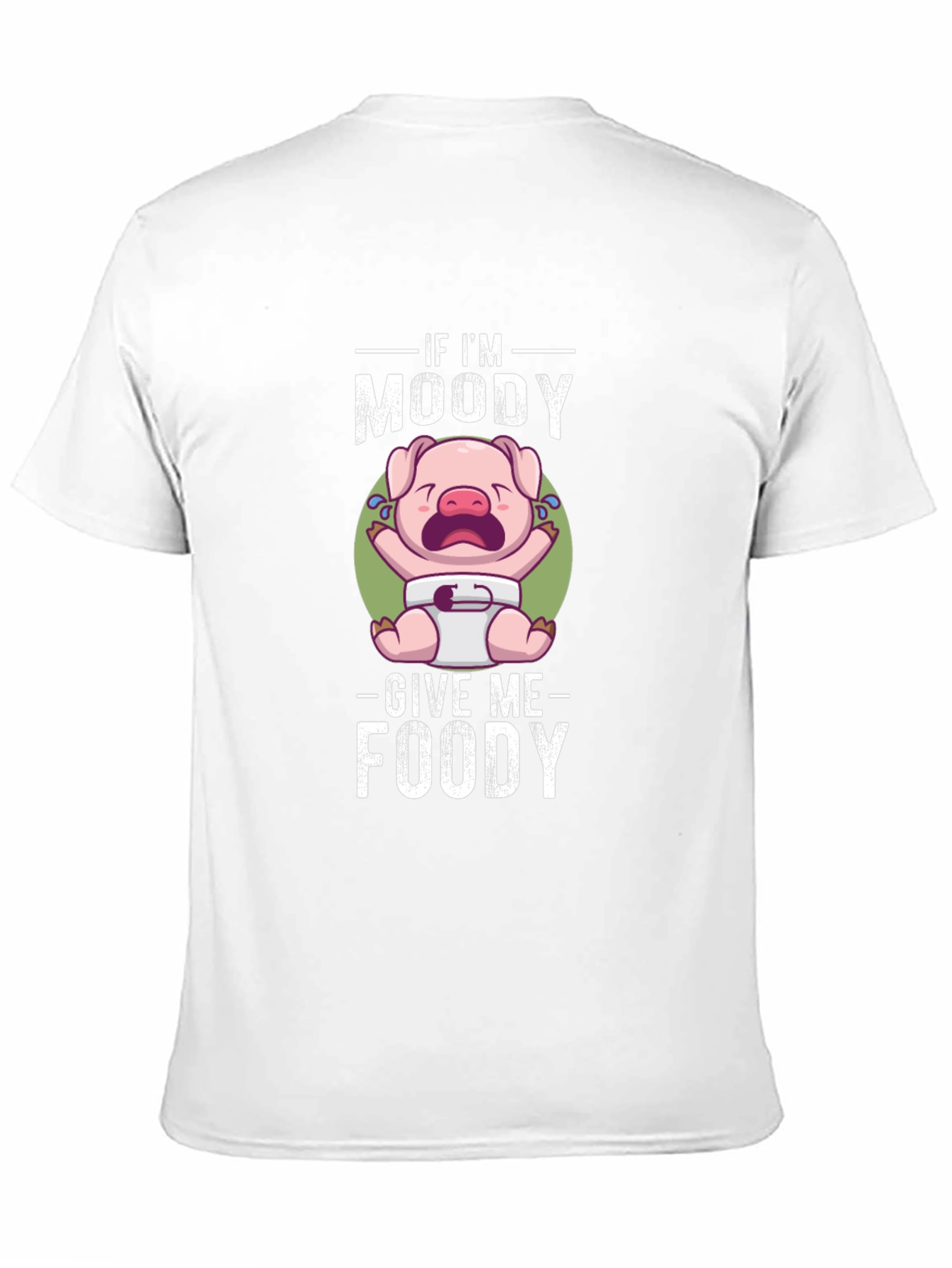 Moody Piglet Graphic T-Shirt - Funny Foodie Tee