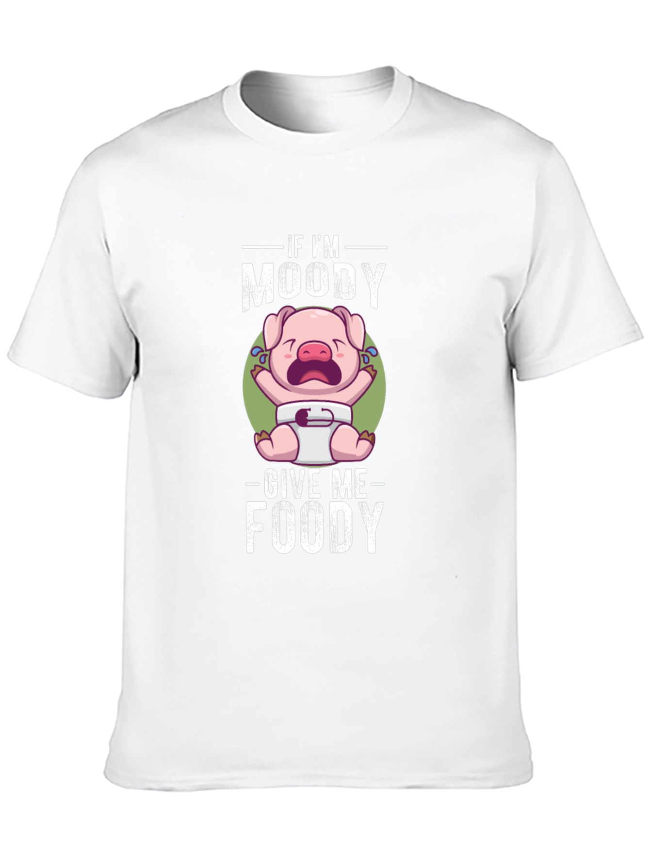Moody Piglet Graphic T-Shirt - Funny Foodie Tee