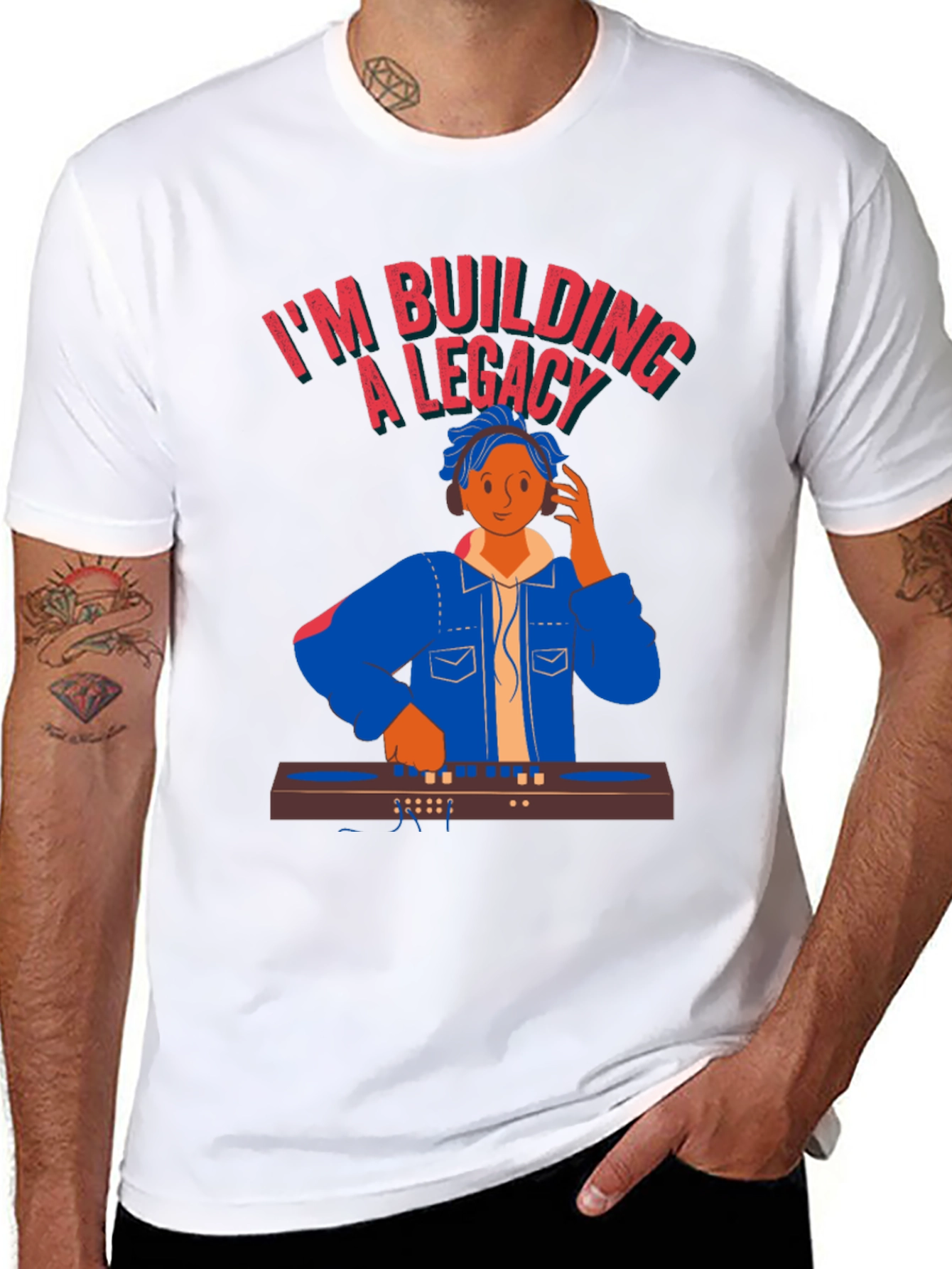 DJ Legacy Black T-Shirt - Music Producer Graphic Tee