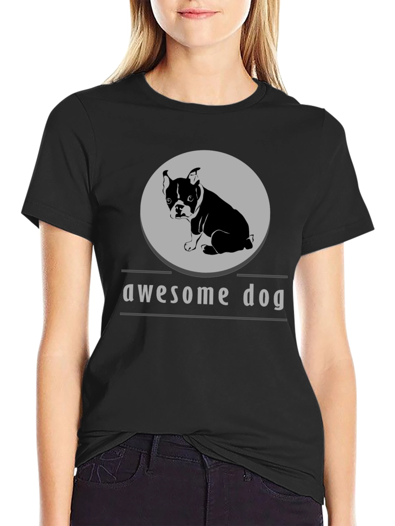 Awesome Dog Graphic Tee - Stylish Comfort