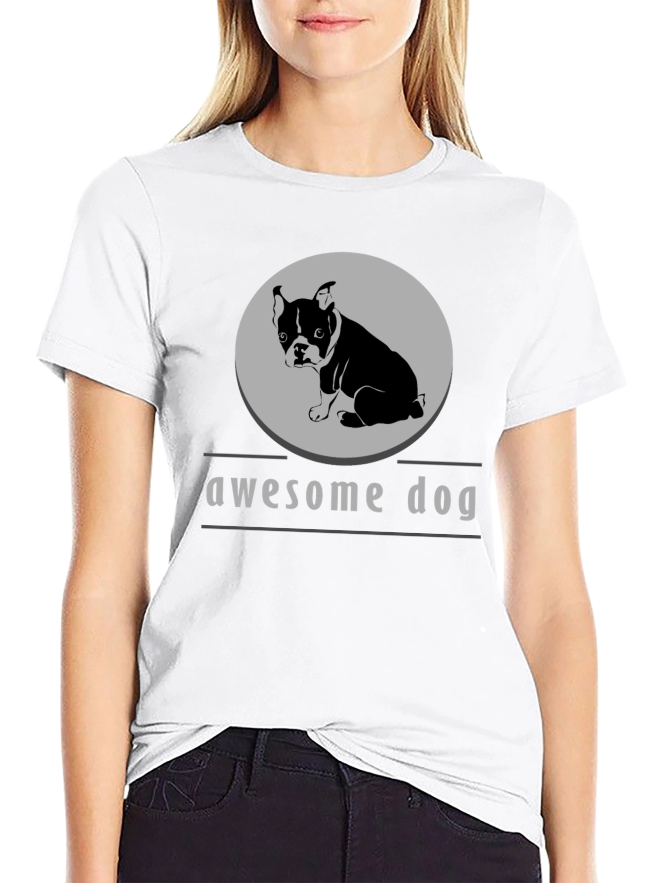 Awesome Dog Graphic Tee - Stylish Comfort