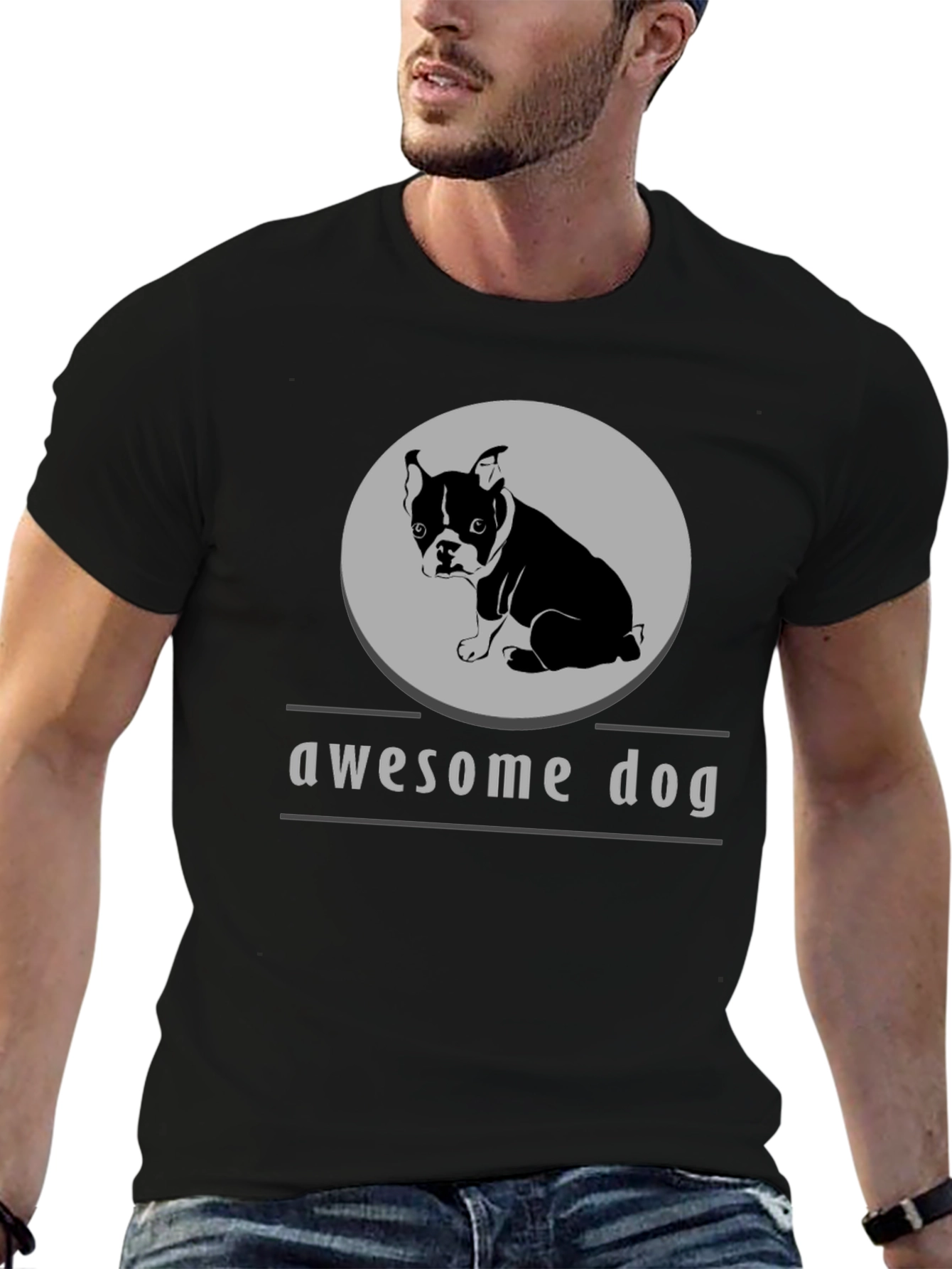 Awesome Dog Graphic Tee - Stylish Comfort