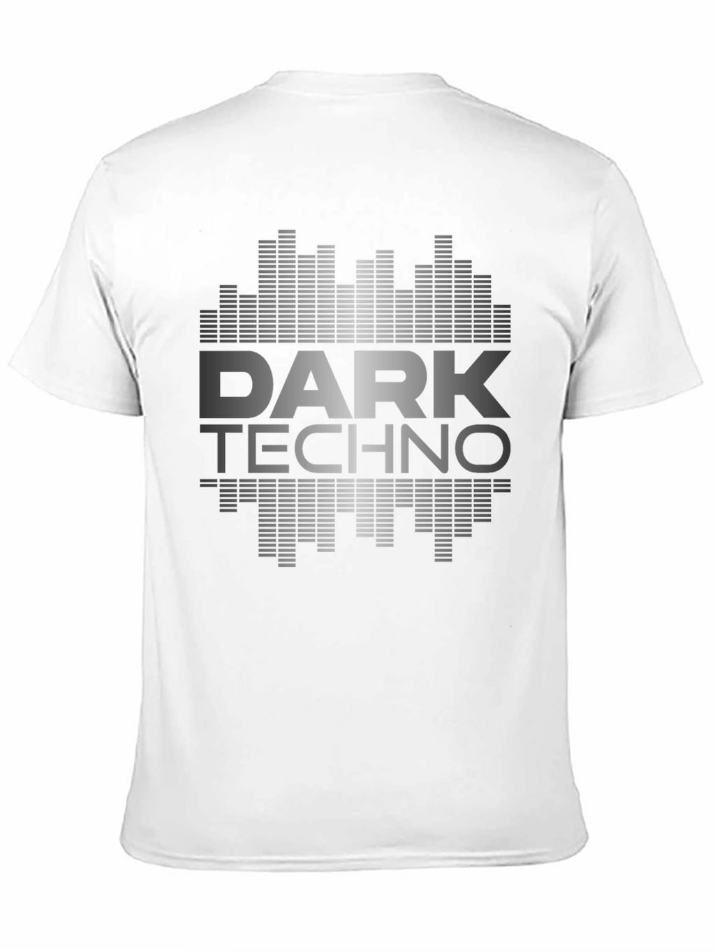 Dark Techno Graphic Print Black T-Shirt