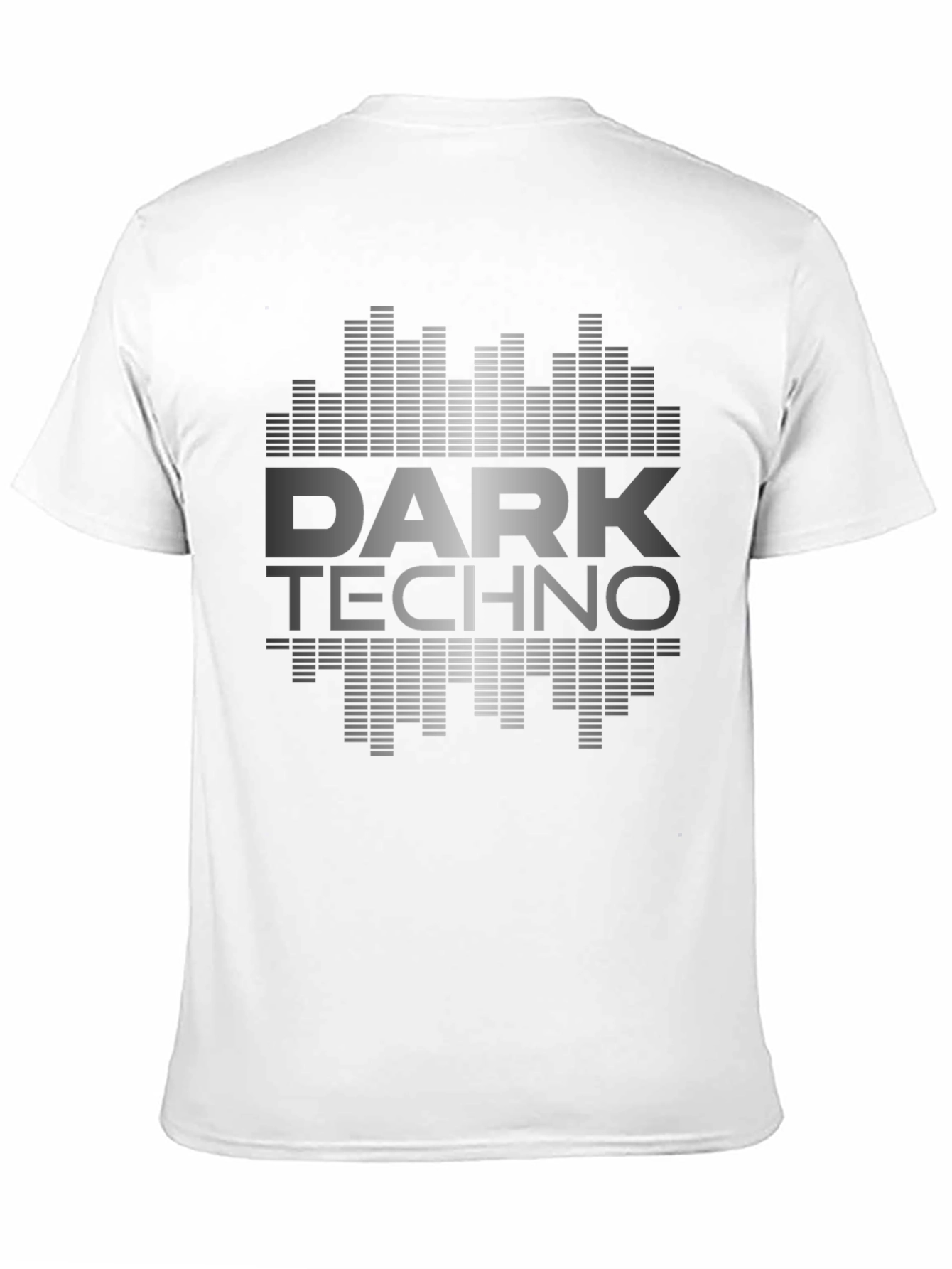 Dark Techno Graphic Print Black T-Shirt