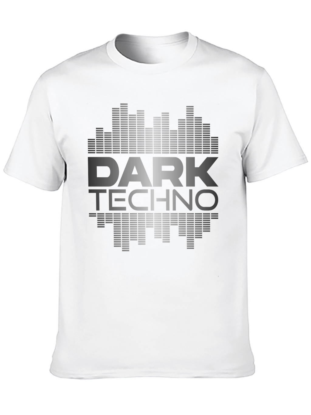 Dark Techno Graphic Print Black T-Shirt