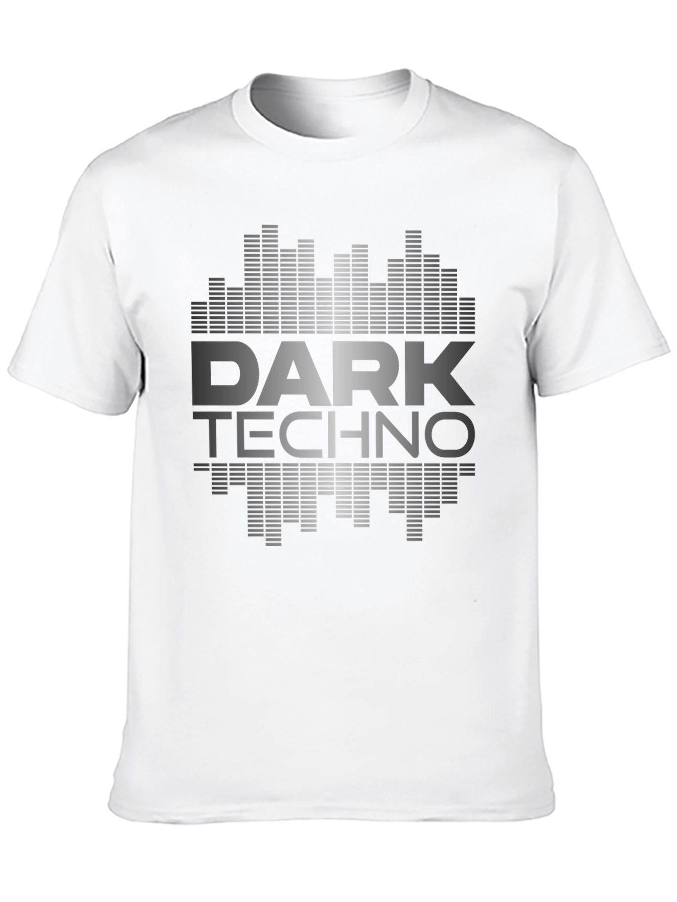 Dark Techno Graphic Print Black T-Shirt