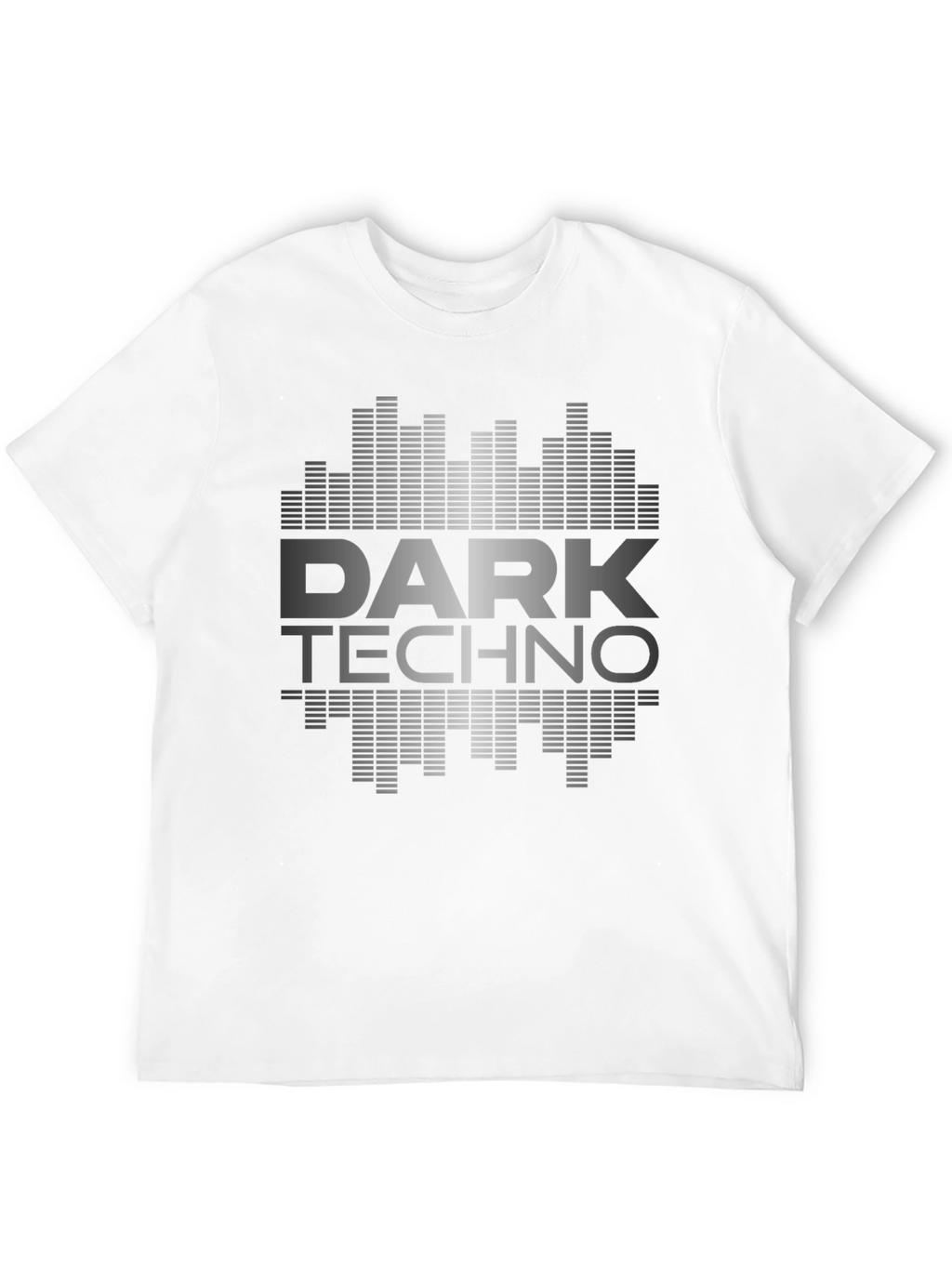 Dark Techno Graphic Print Black T-Shirt