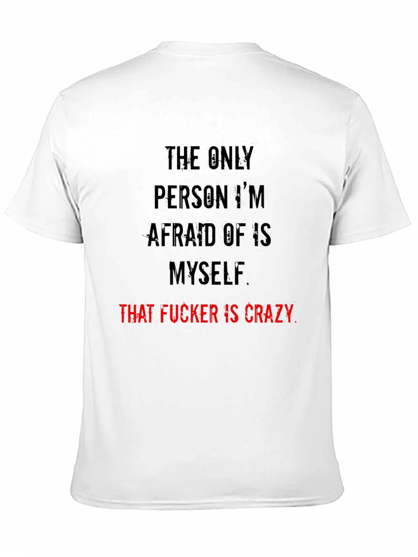 Crazy Myself Graphic Tee - Black Crew Neck
