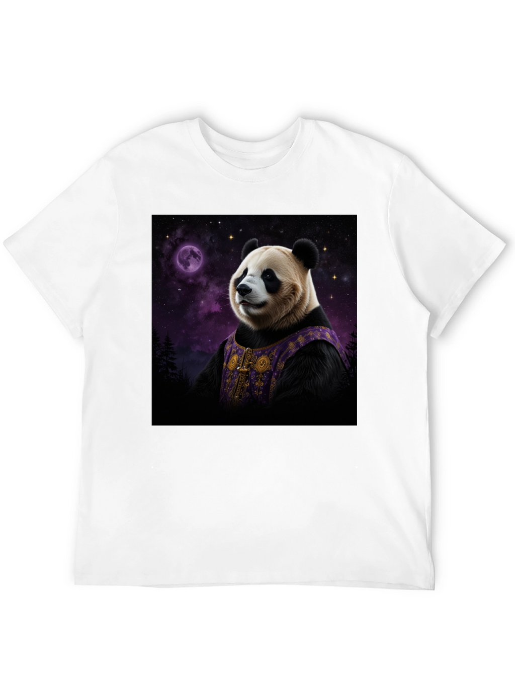 Cosmic Panda Black T-Shirt