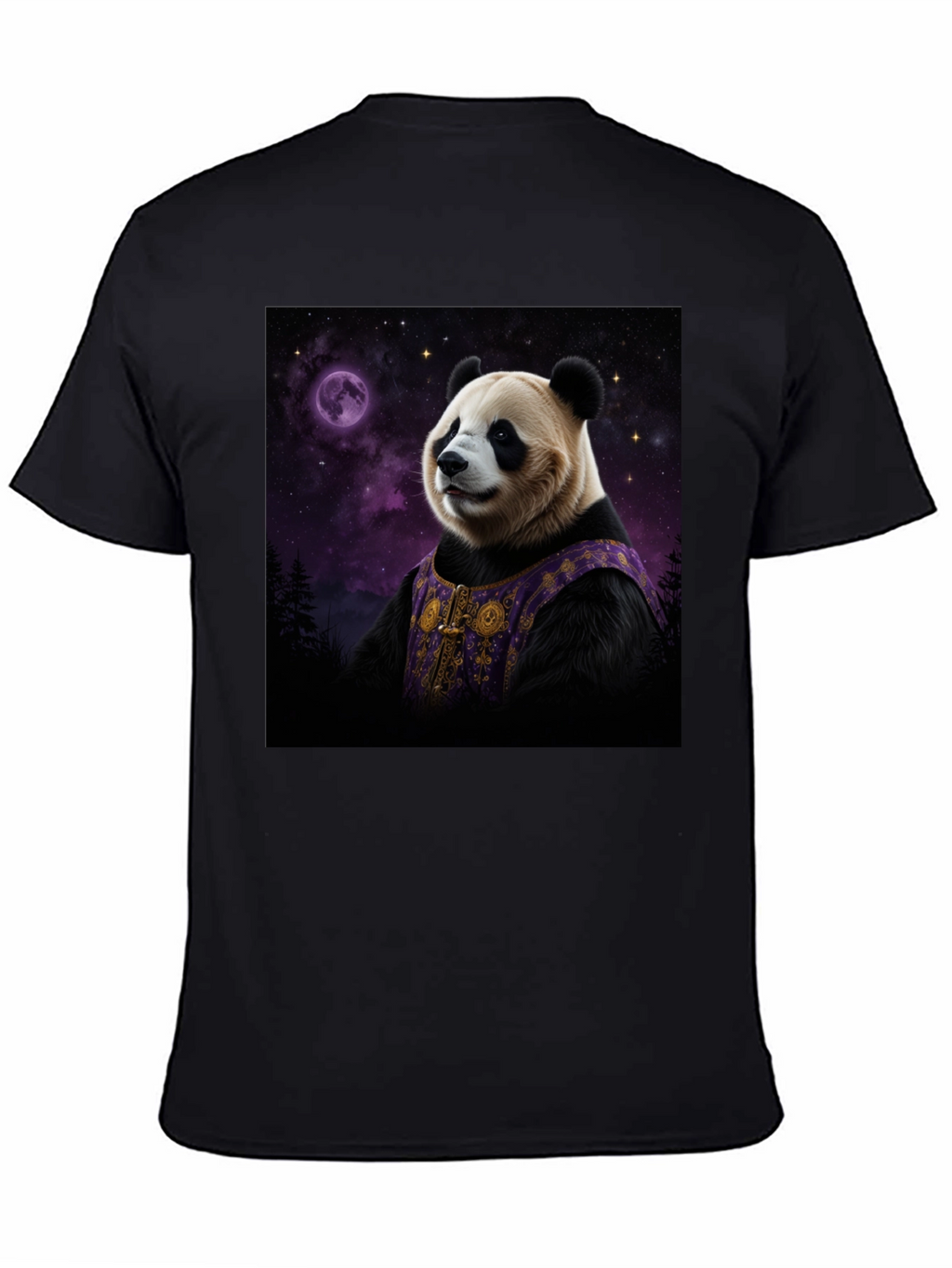 Cosmic Panda Black T-Shirt