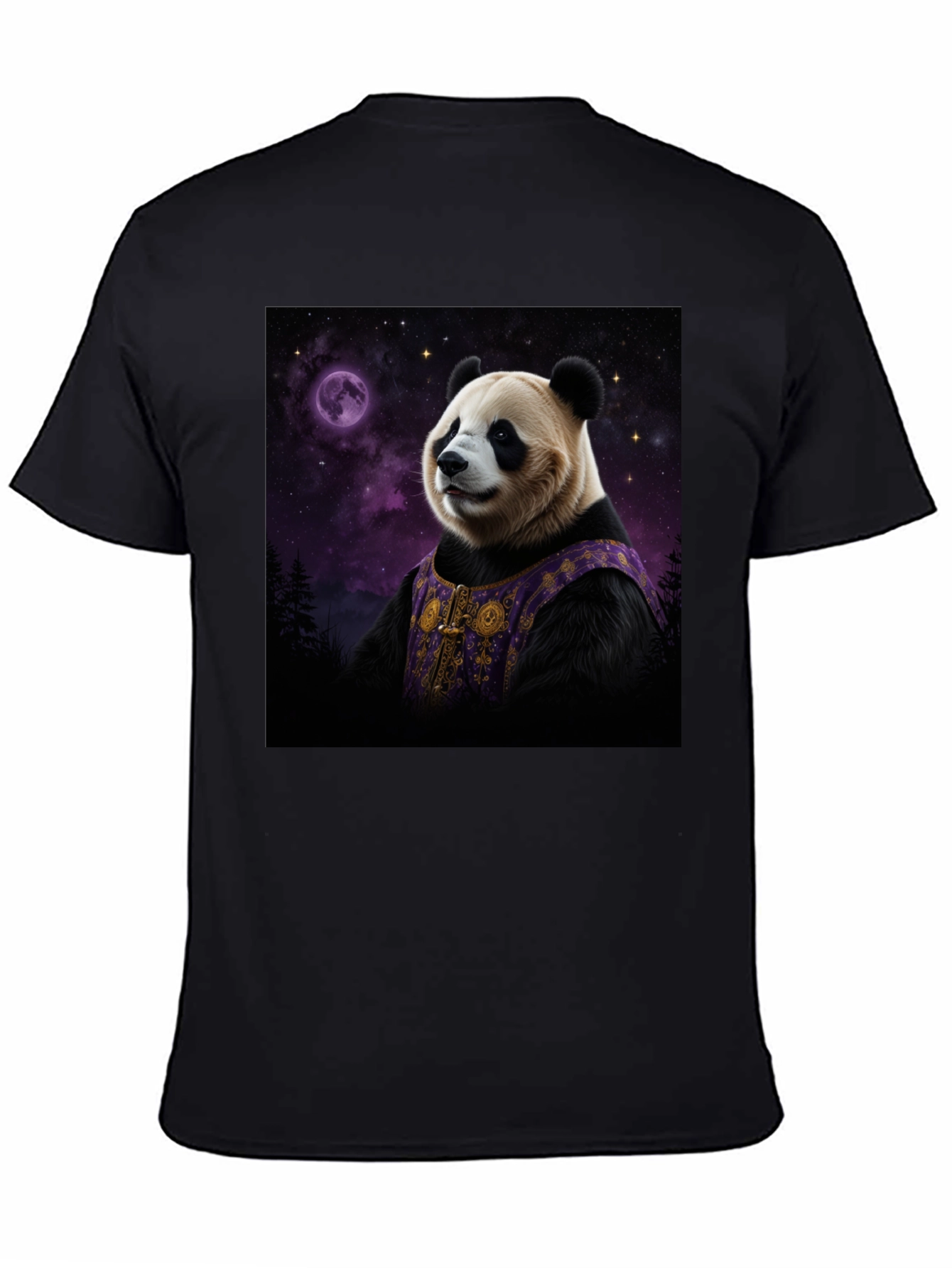 Cosmic Panda Black T-Shirt