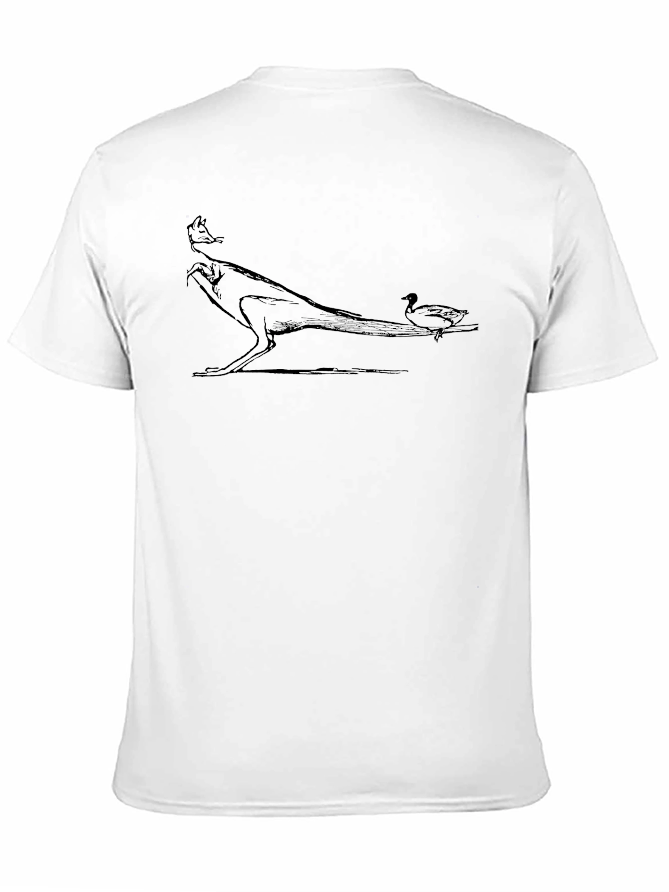 Black T-Shirt with Graphic Creature Design