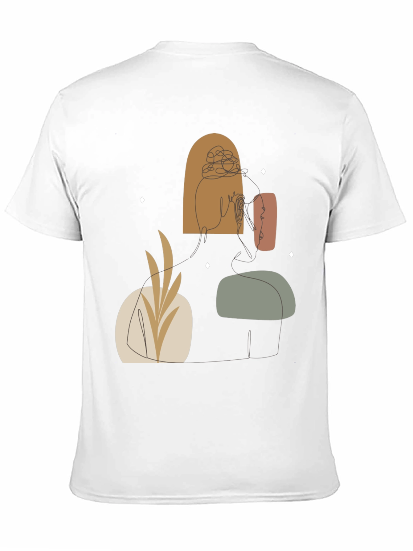 Abstract Line Art Graphic Tee - Modern Style