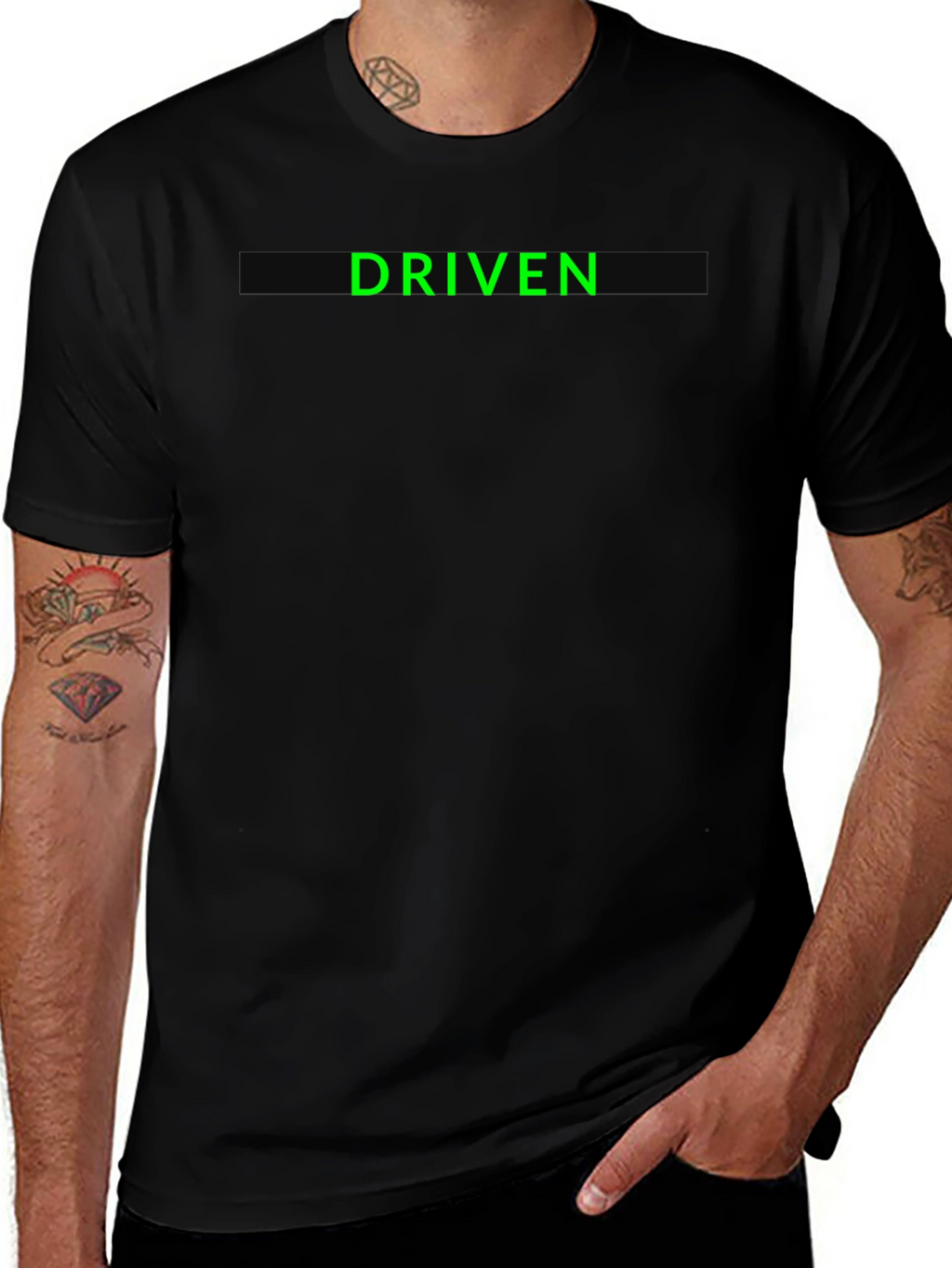 Driven Black T-Shirt - Motivational Graphic Tee