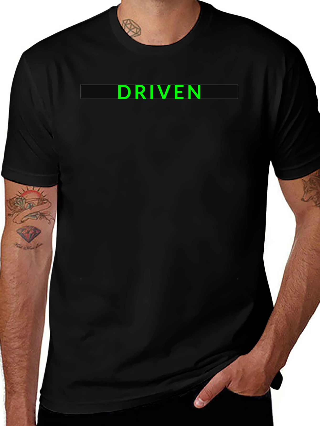 Driven Black T-Shirt - Motivational Graphic Tee