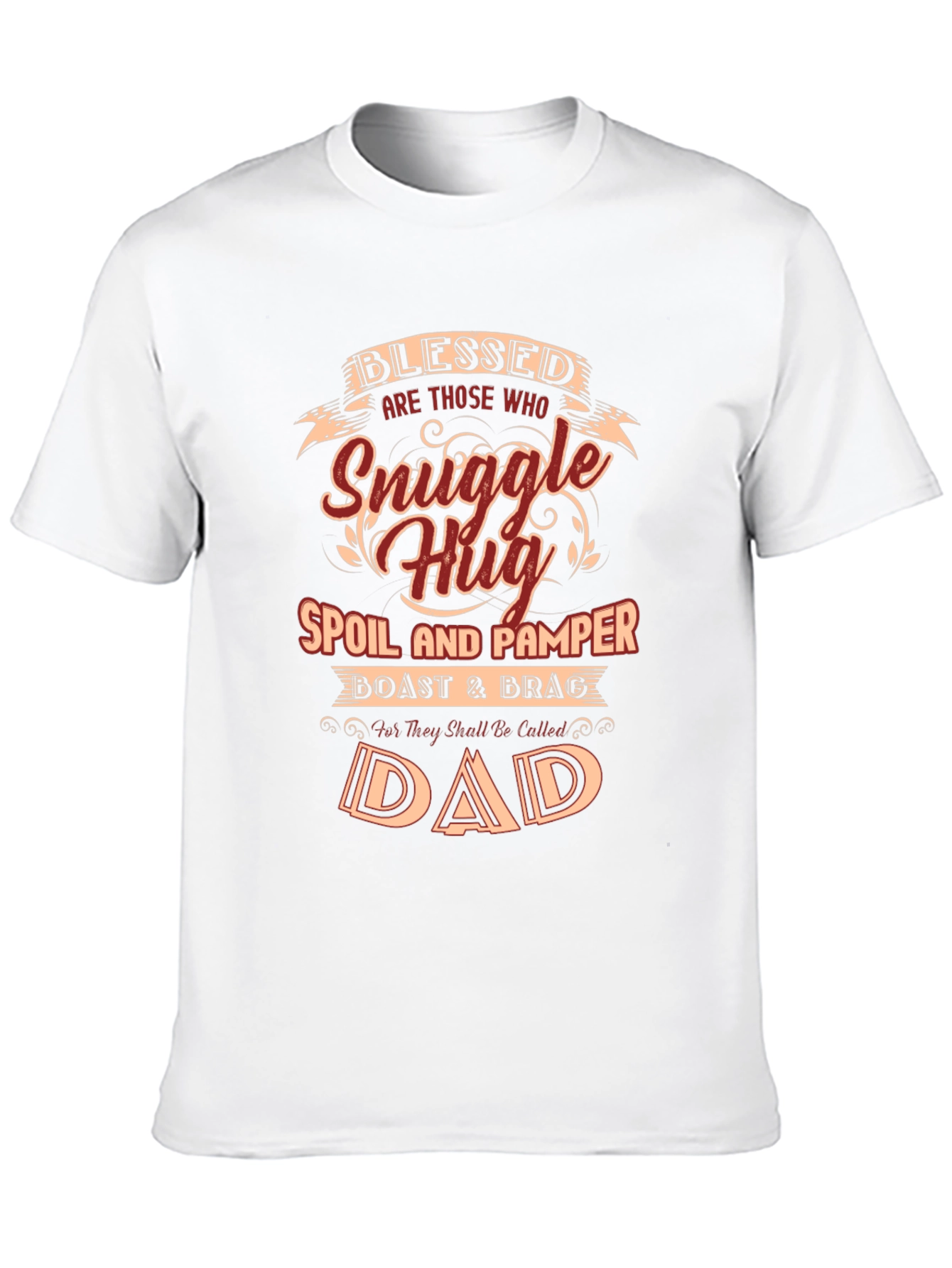 Blessed Dad Graphic T-Shirt - Snuggle Hug Design
