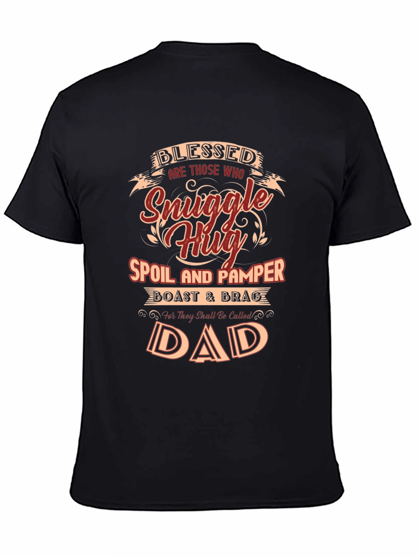 Blessed Dad Graphic T-Shirt - Snuggle Hug Design
