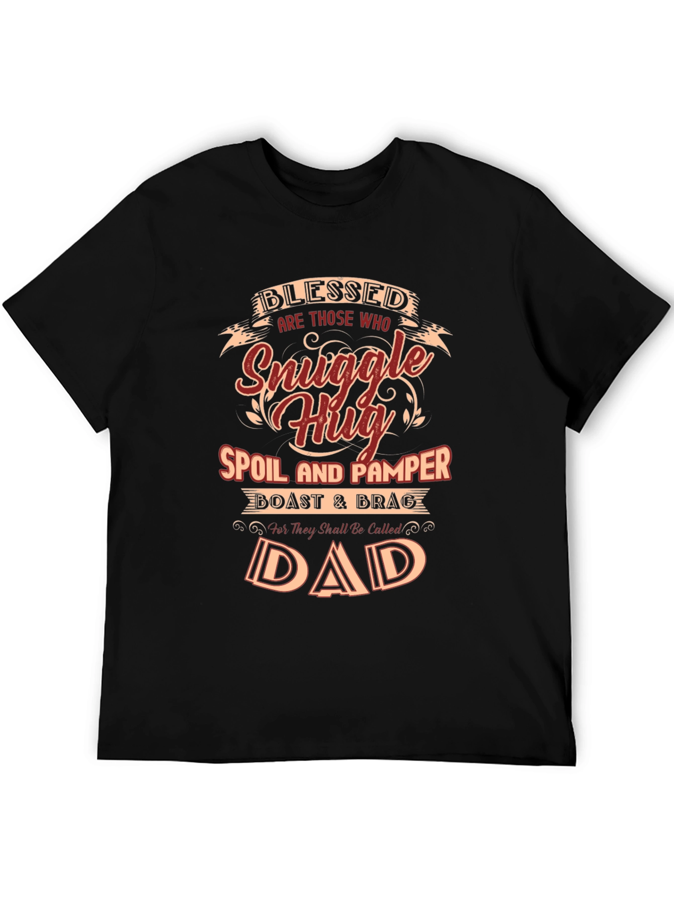 Blessed Dad Graphic T-Shirt - Snuggle Hug Design