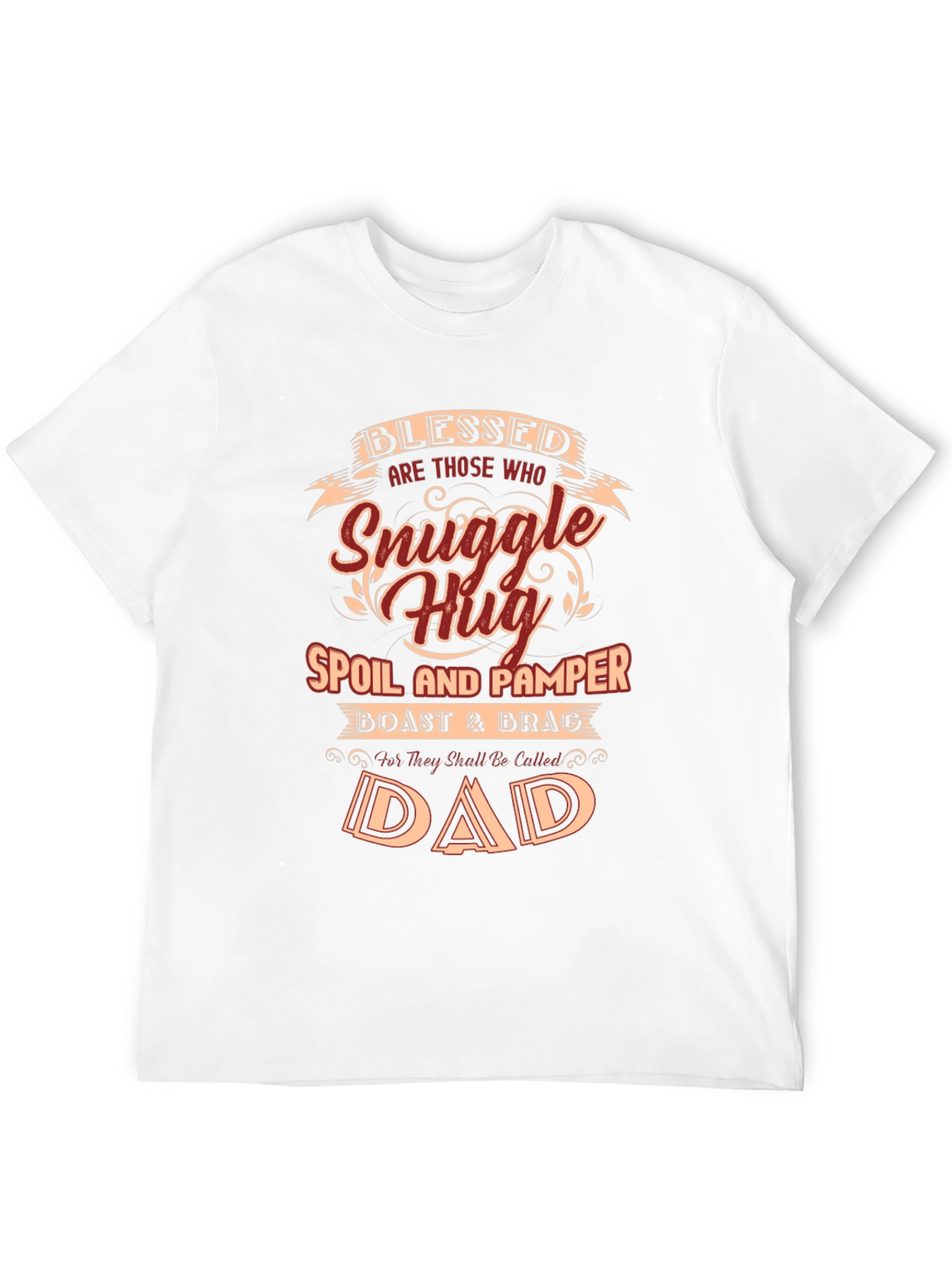 Blessed Dad Graphic T-Shirt - Snuggle Hug Design