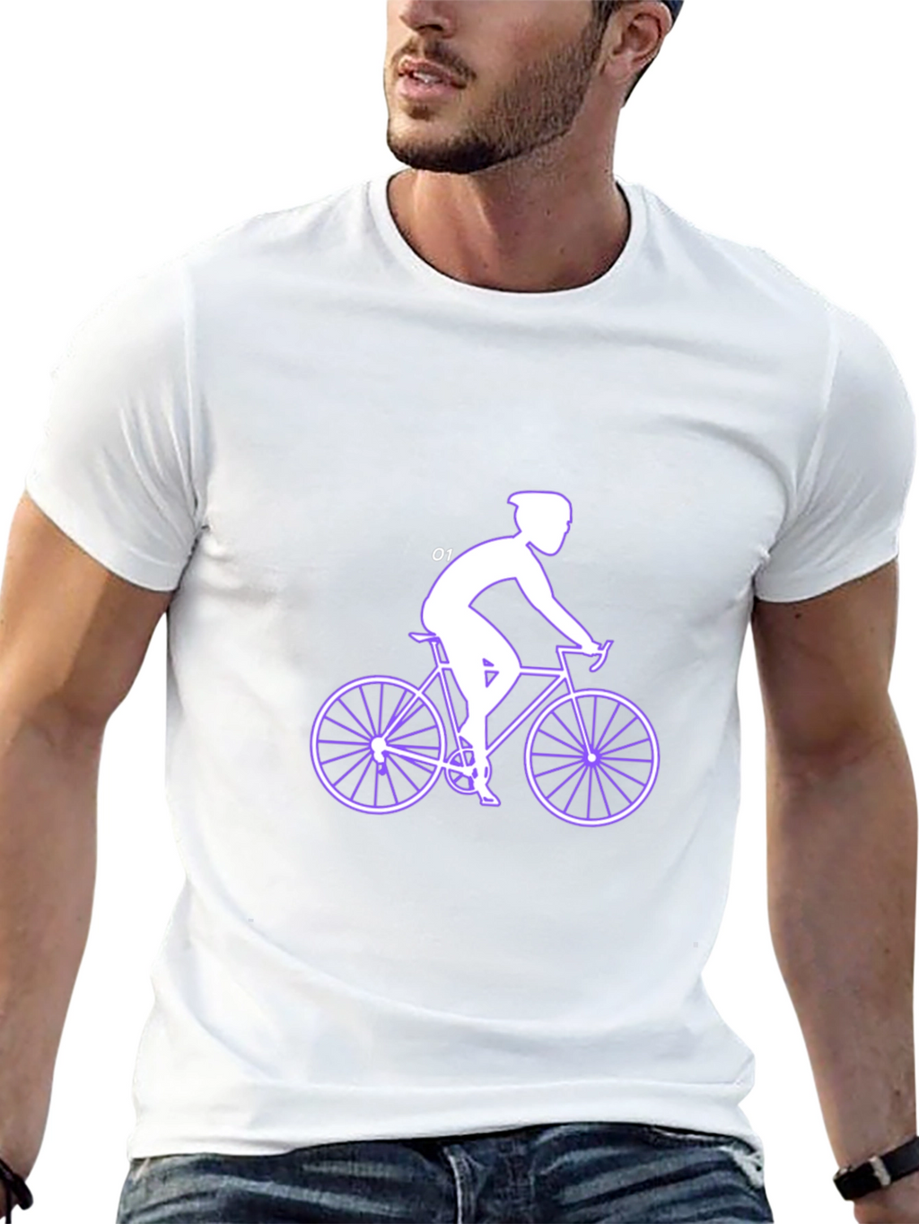 Cycling Silhouette Black T-Shirt