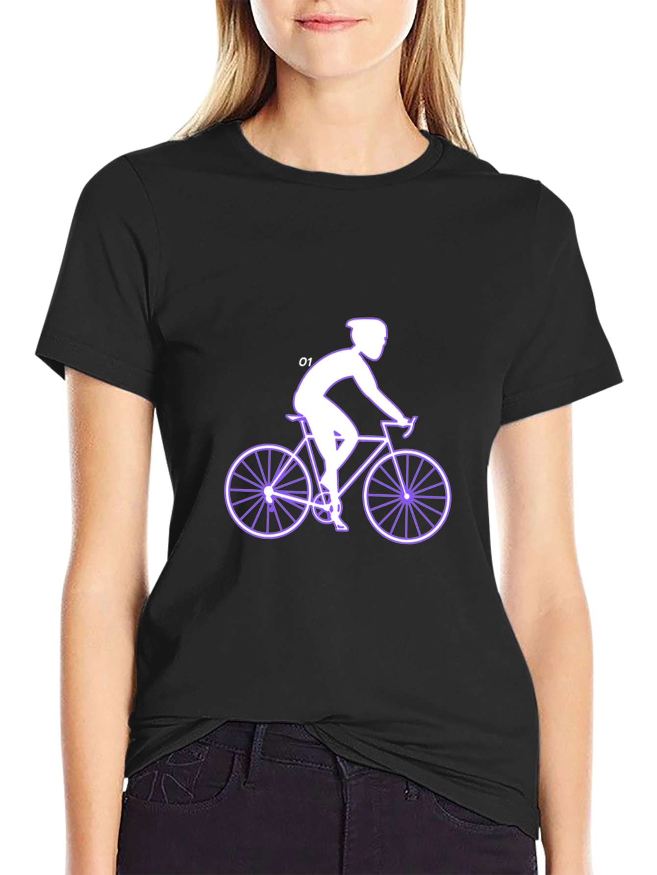 Cycling Silhouette Black T-Shirt