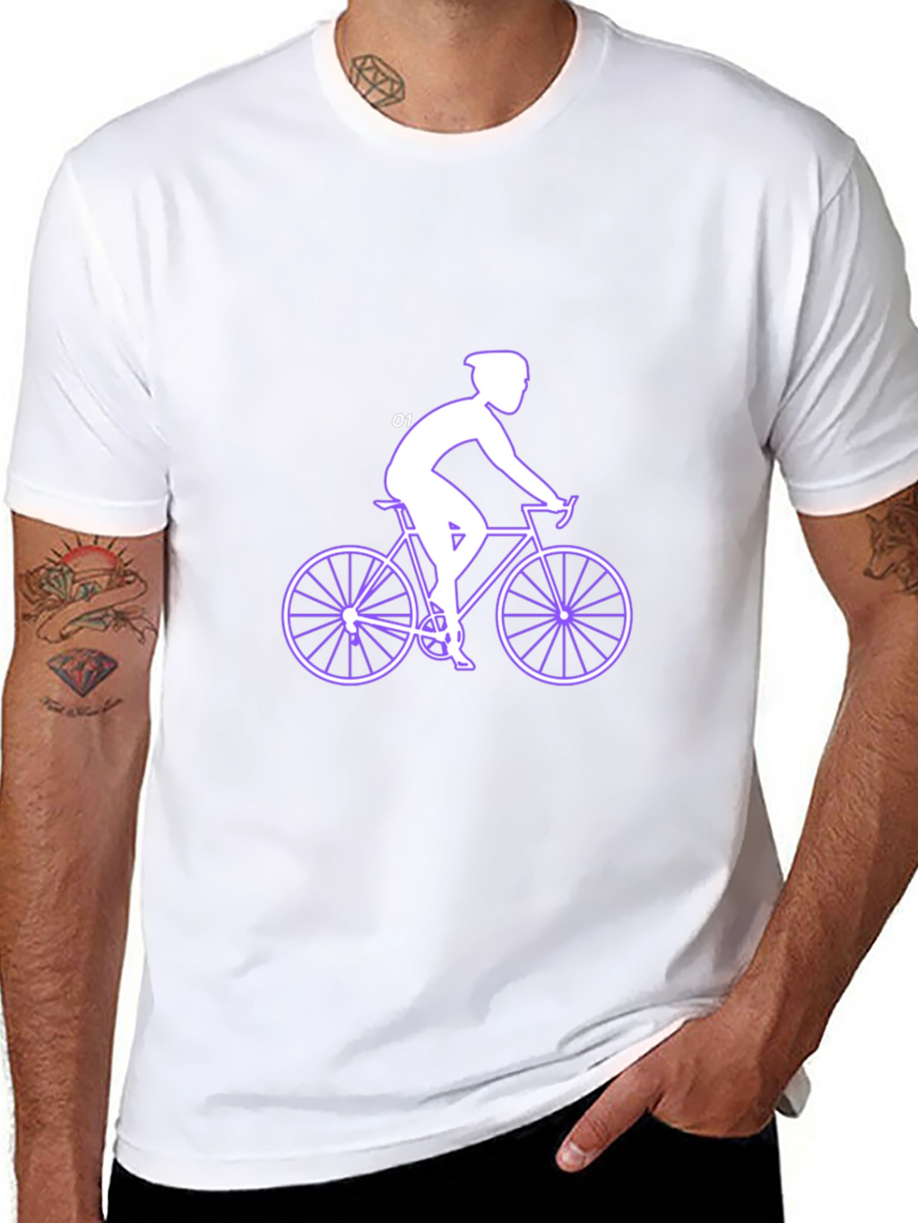 Cycling Silhouette Black T-Shirt