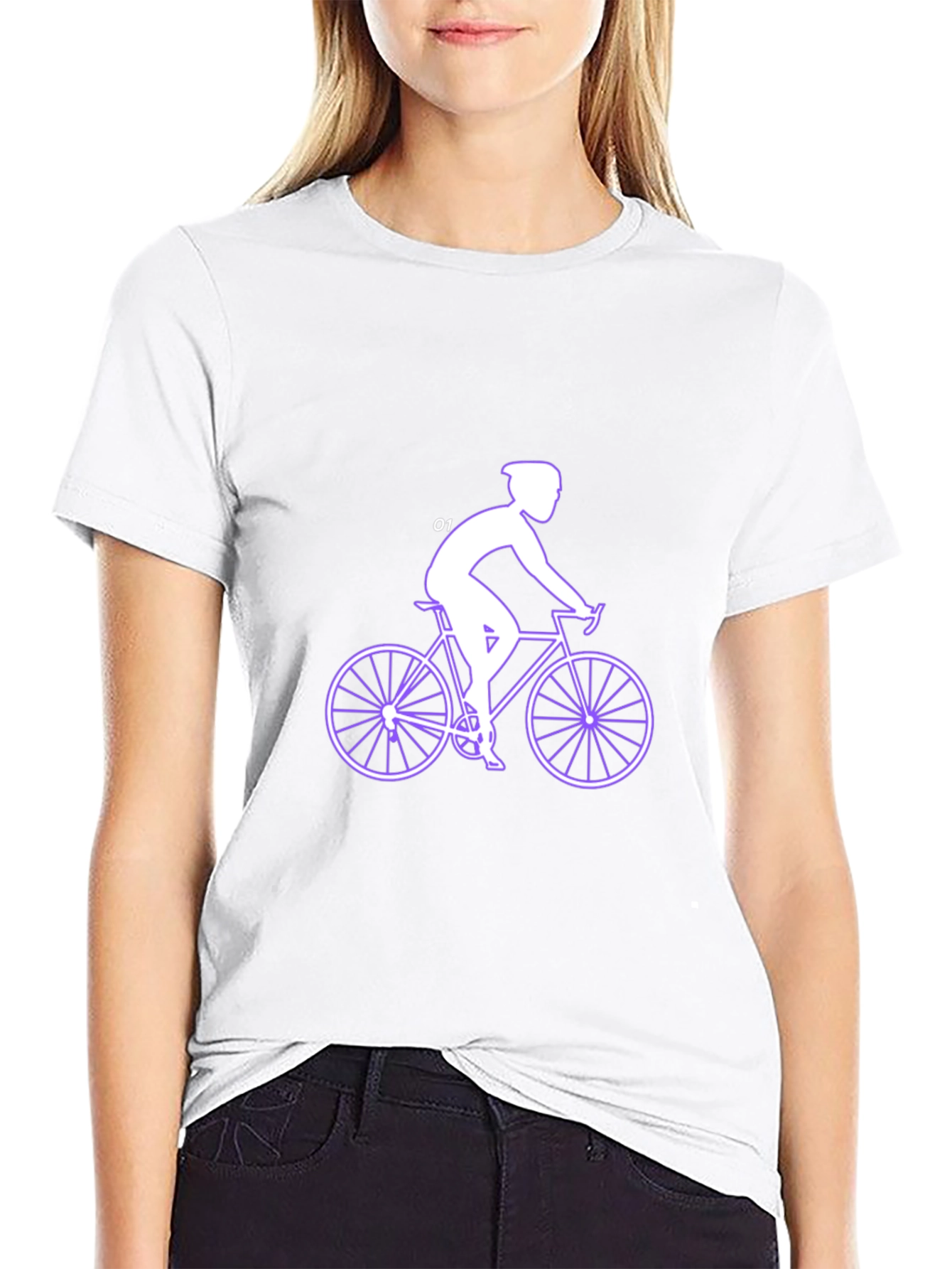 Cycling Silhouette Black T-Shirt