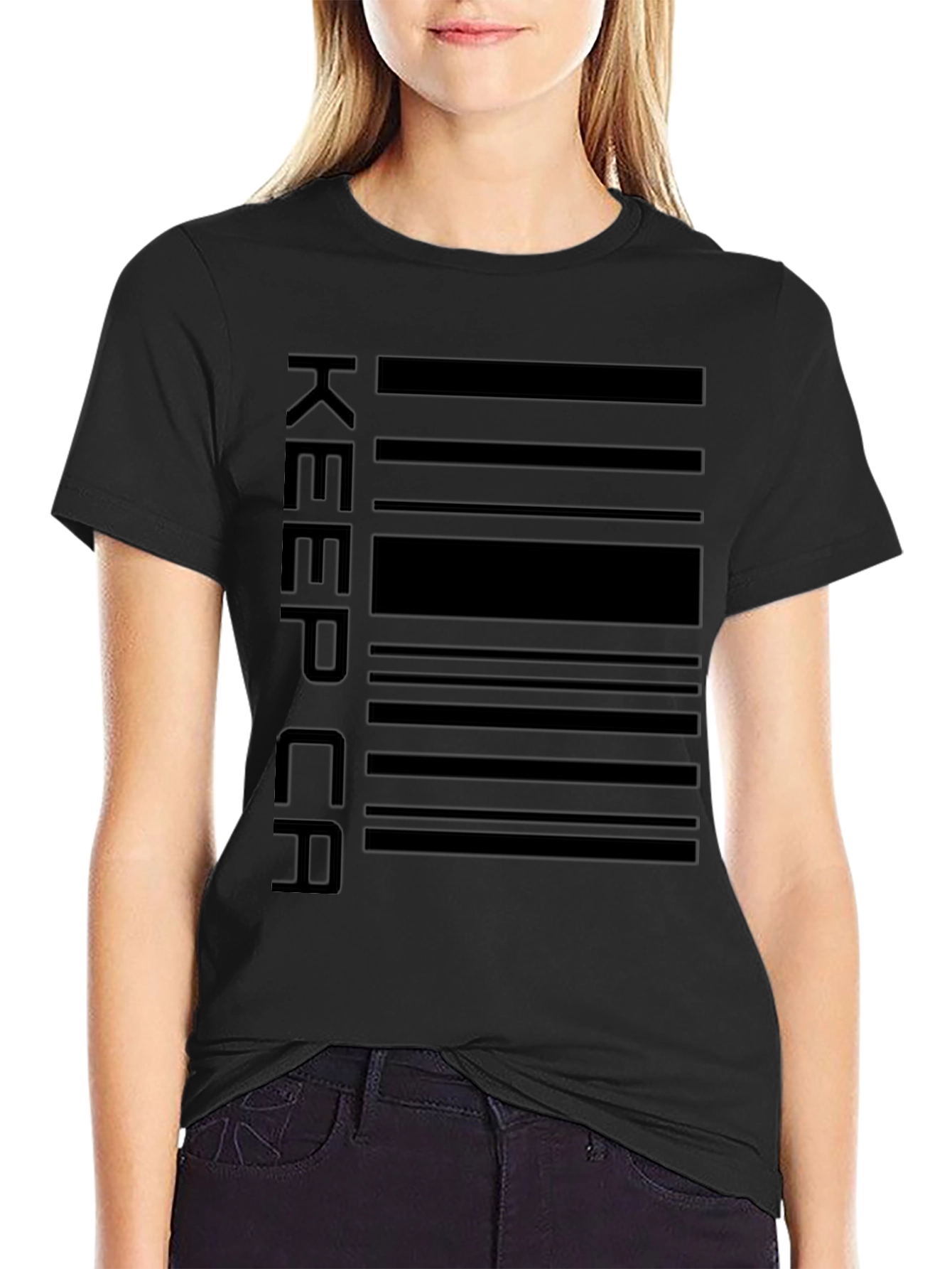 Keep Calm Barcode Graphic Tee - Classic Comfort