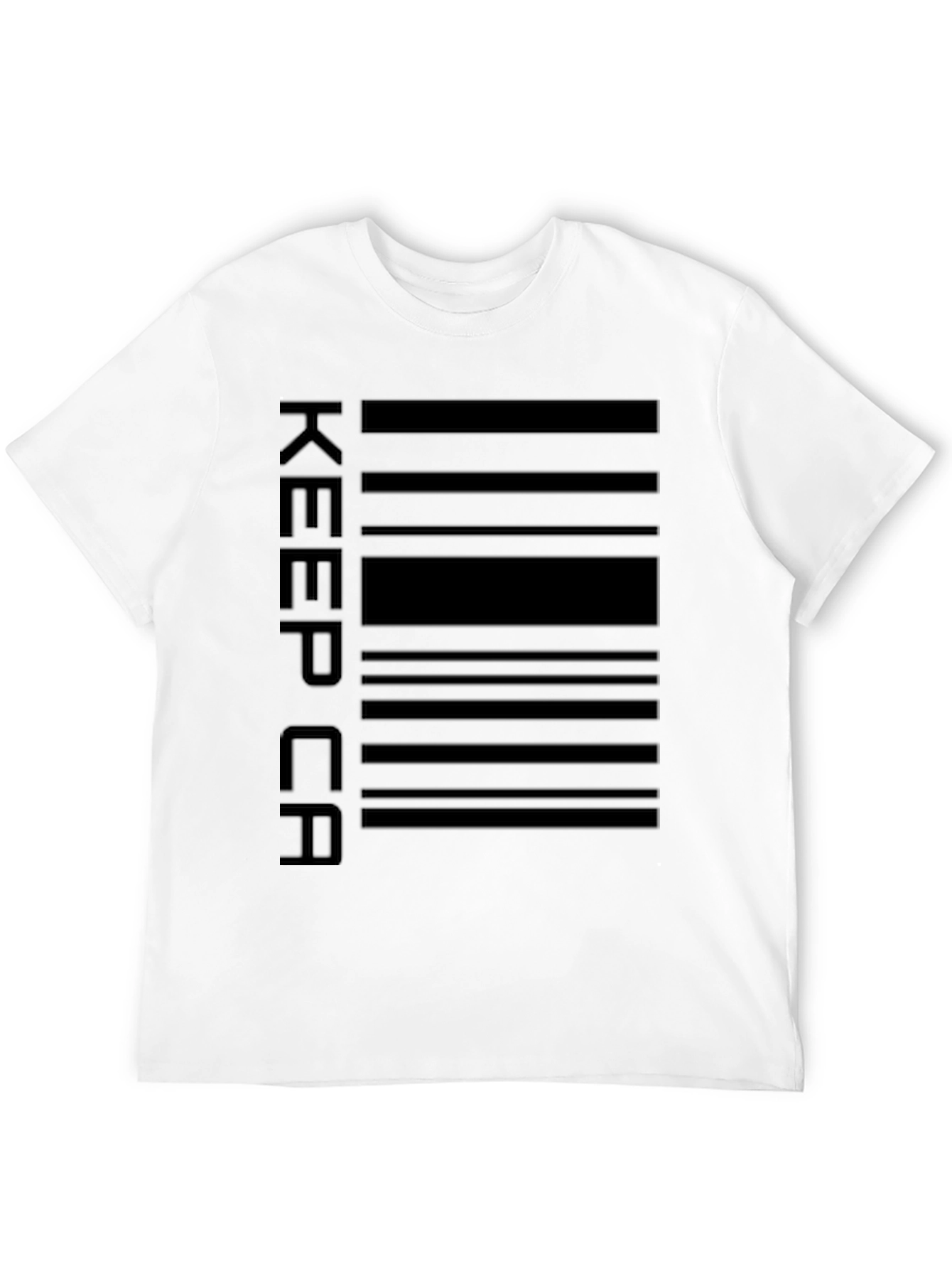Keep Calm Barcode Graphic Tee - Classic Comfort