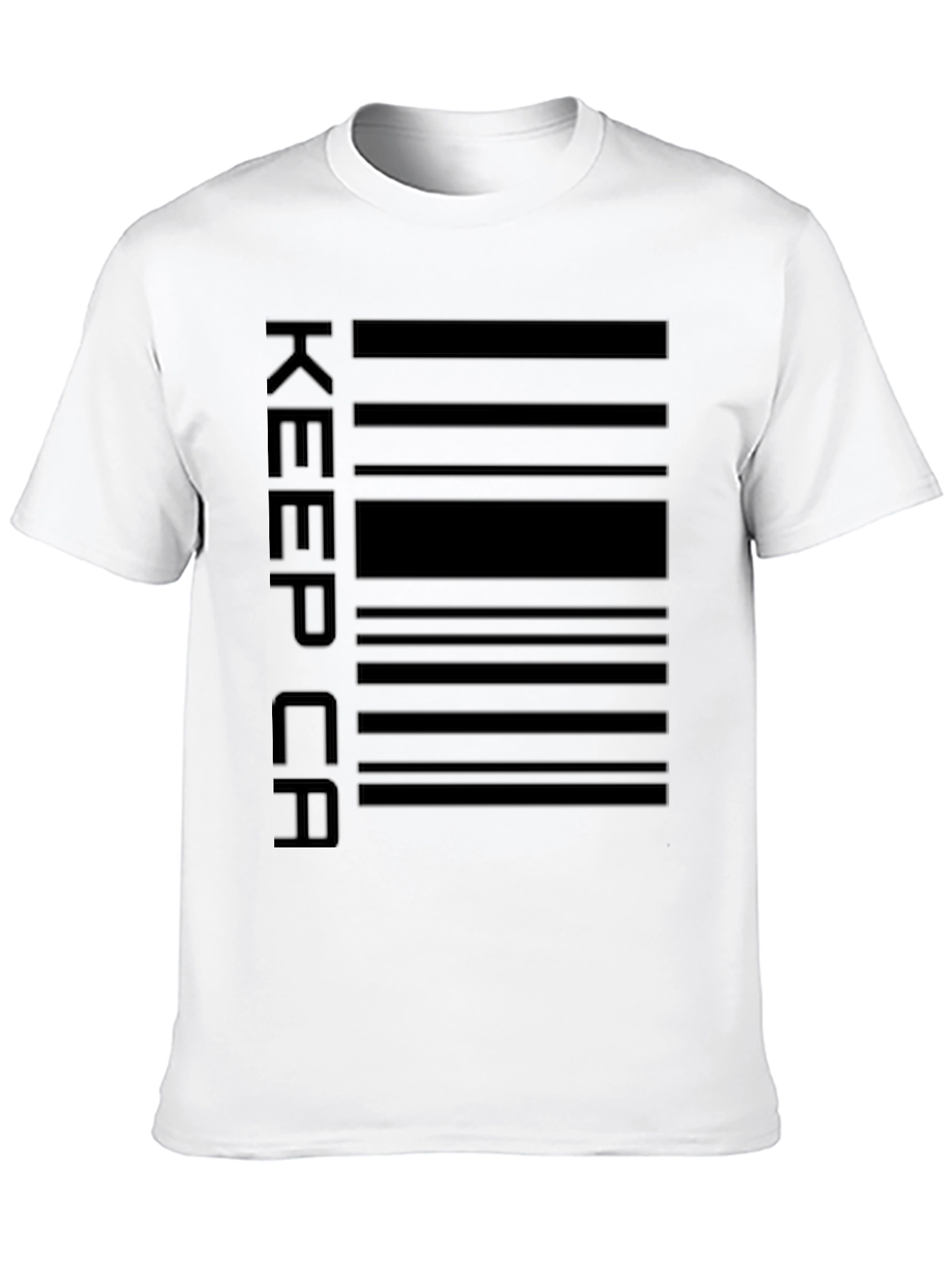 Keep Calm Barcode Graphic Tee - Classic Comfort