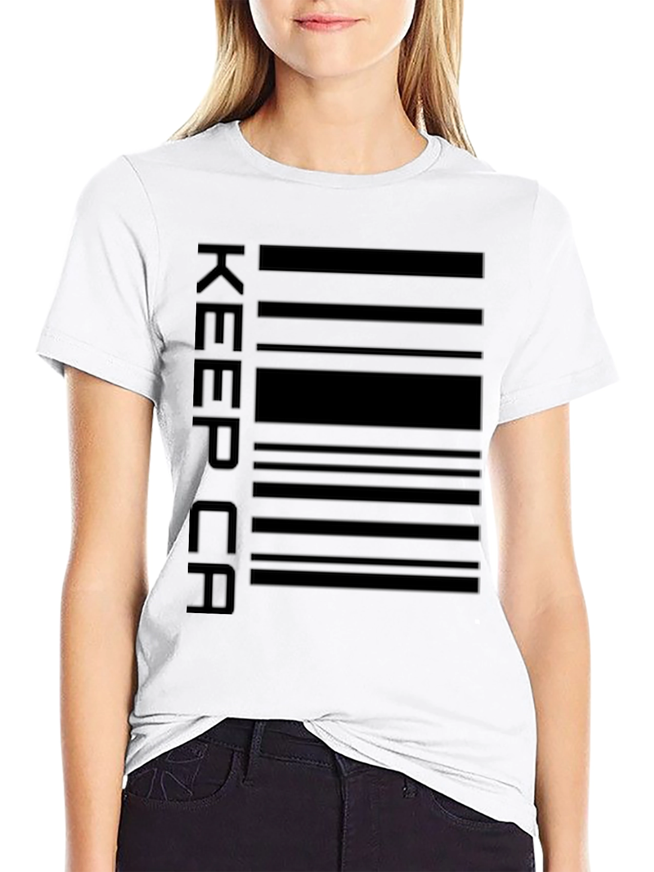 Keep Calm Barcode Graphic Tee - Classic Comfort