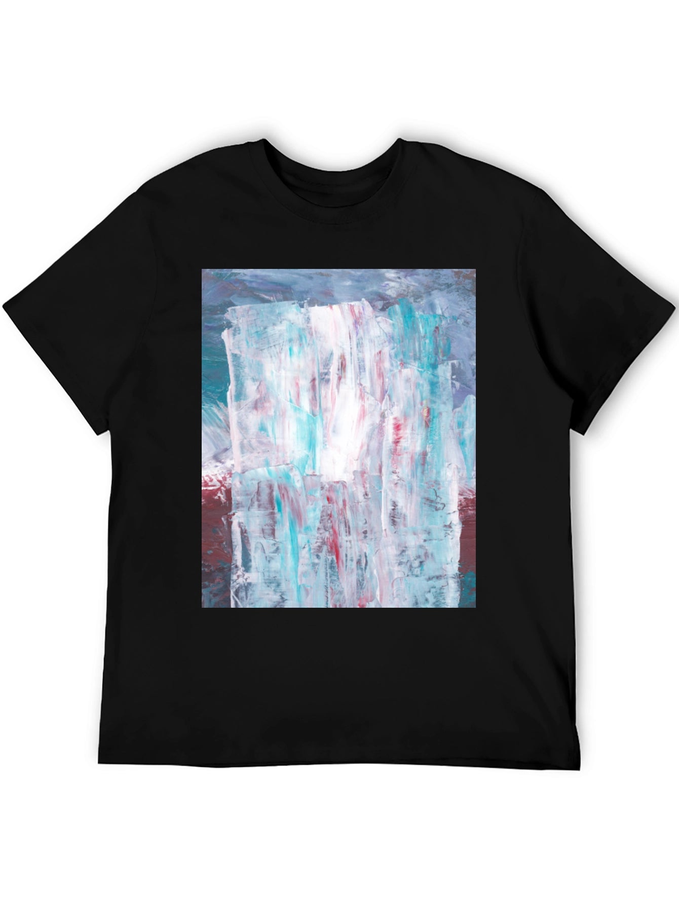 Abstract Art Print Black T-Shirt