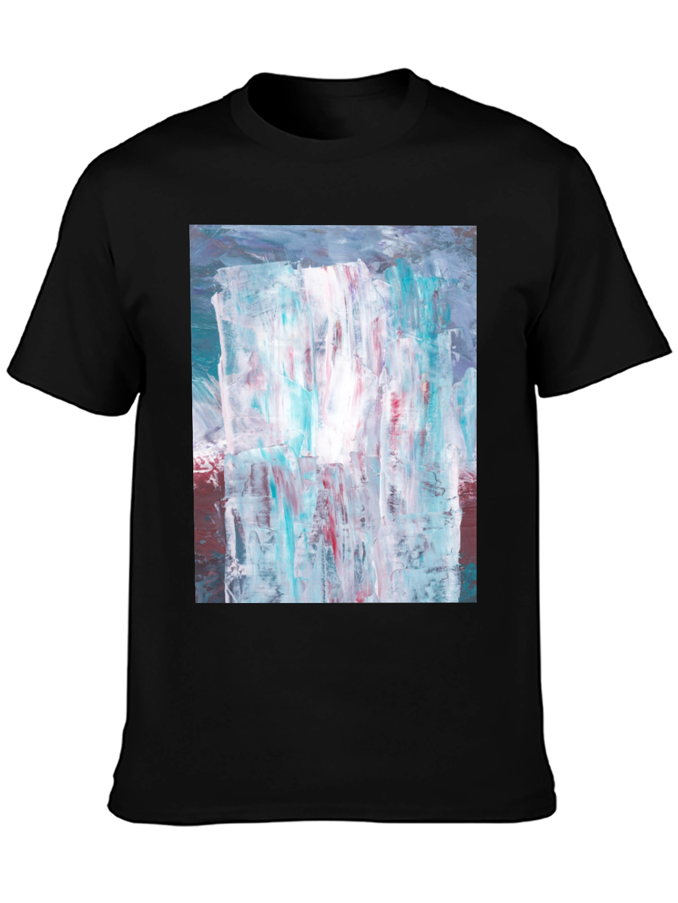 Abstract Art Print Black T-Shirt