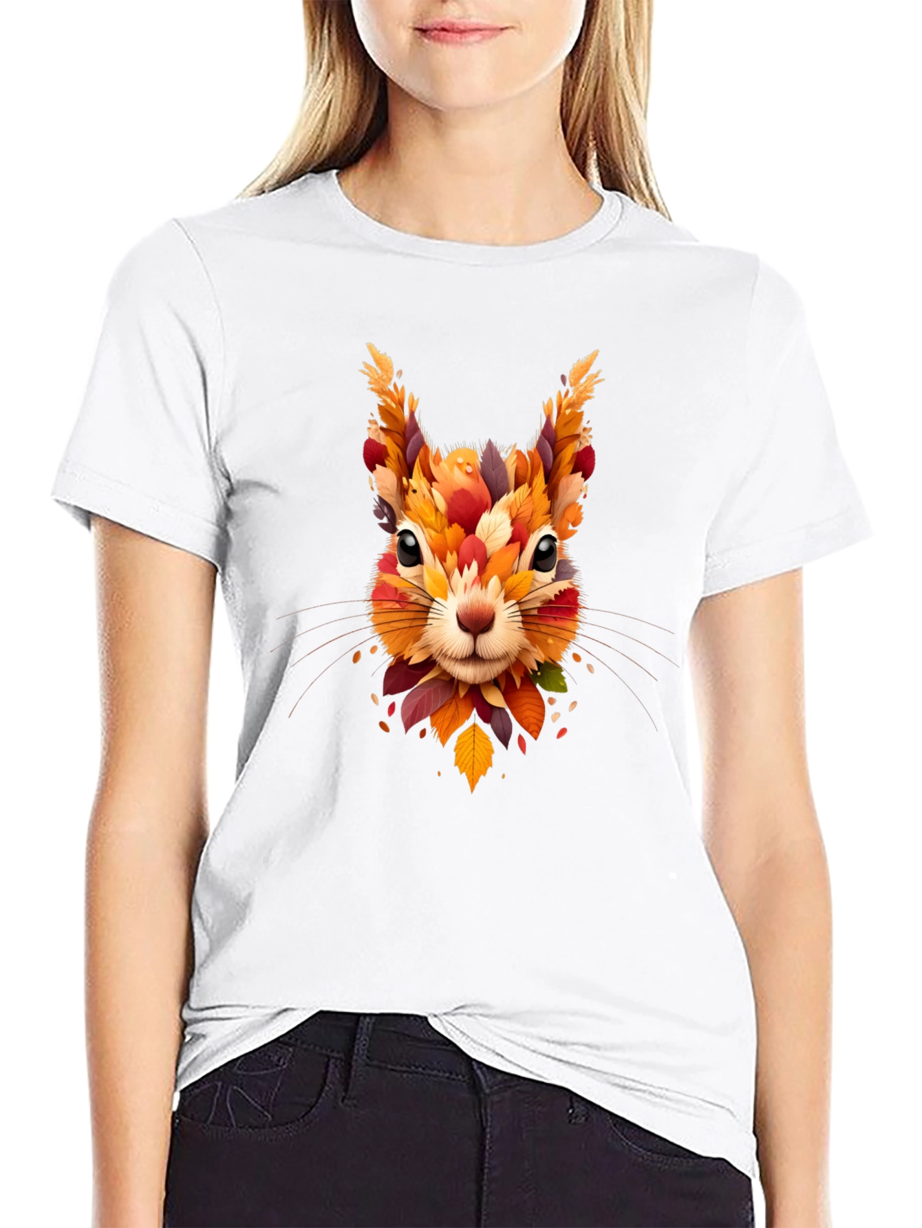 Autumn Squirrel Graphic Tee - Fall Inspired Design