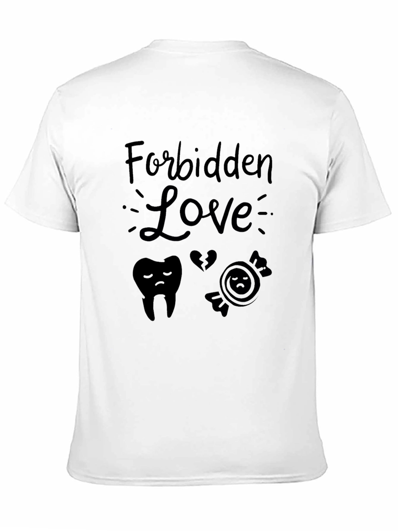 Forbidden Love Graphic Tee - Black Cotton T-Shirt