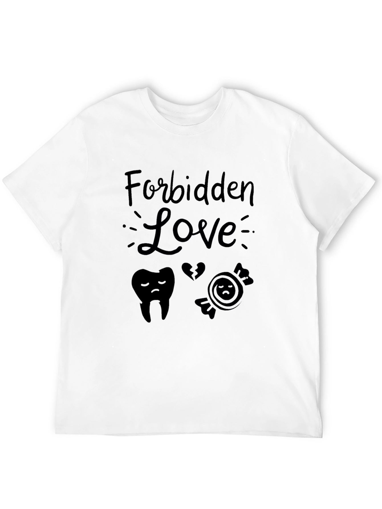 Forbidden Love Graphic Tee - Black Cotton T-Shirt