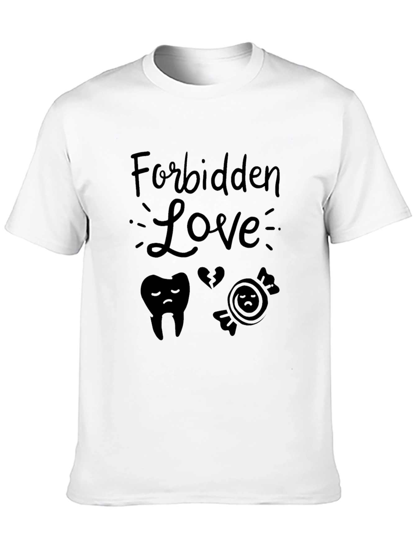 Forbidden Love Graphic Tee - Black Cotton T-Shirt