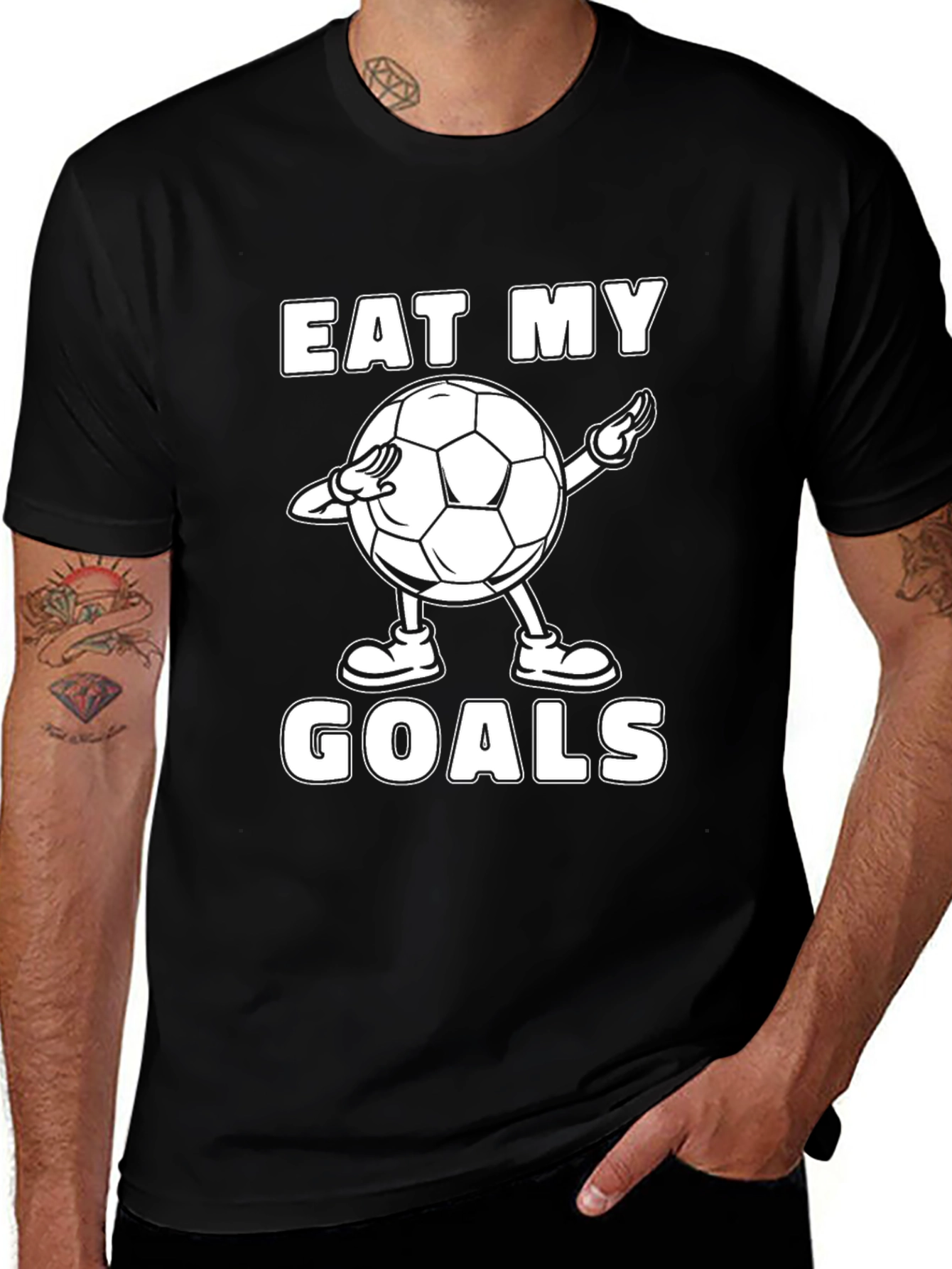Eat My Goals Soccer T-Shirt - Funny Dabbing Ball
